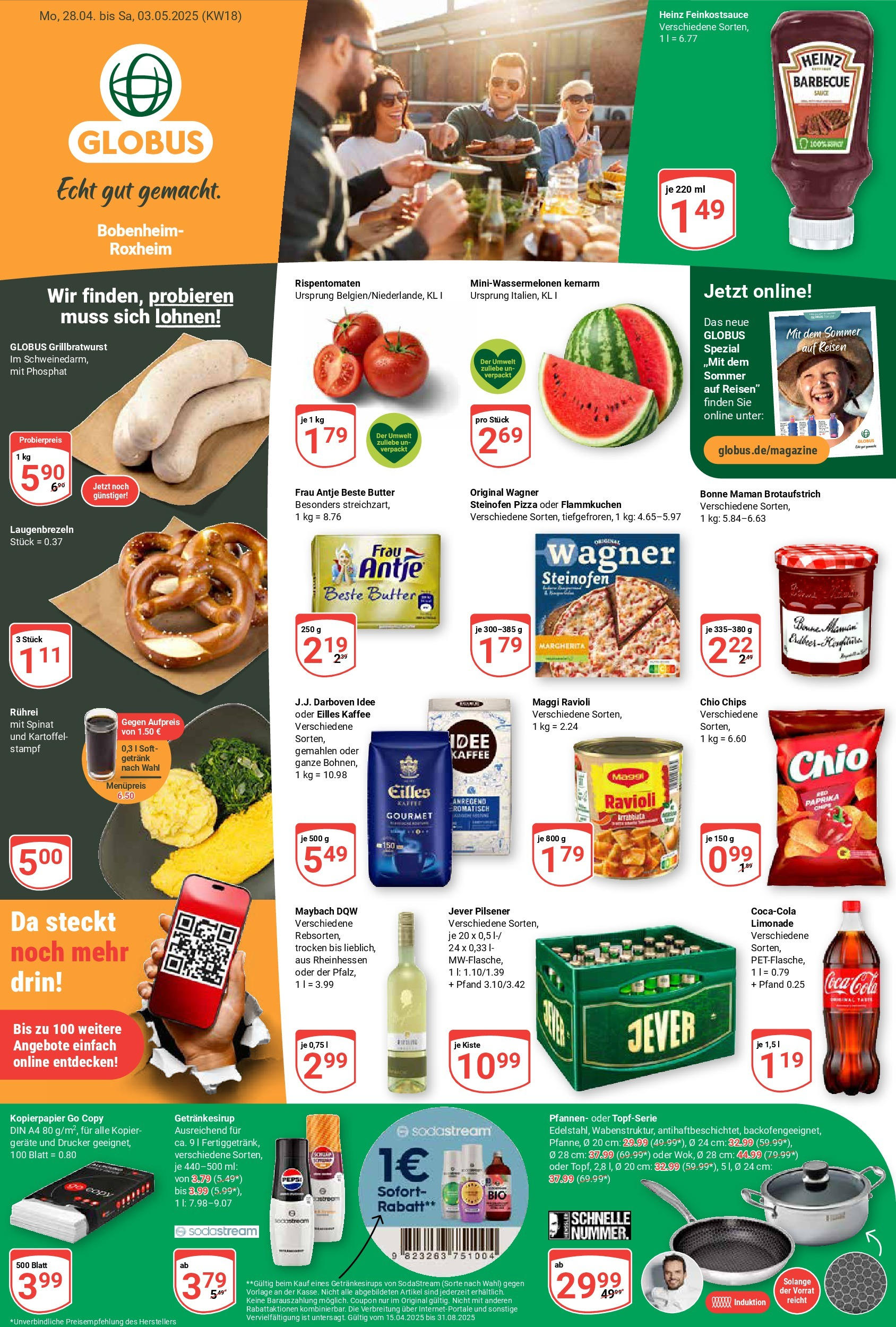 Globus - Globus: Wochenangebote (ab 27.04.2025) » Angebote ab Montag | Seite: 1 | Produkte: Eilles kaffee, Pepsi, Chips, Bonne maman Globus - Globus: Wochenangebote (ab 27.04.2025) » Angebote online | Seite: 1 | Produkte: Eilles kaffee, Pepsi, Chips, Bonne maman
