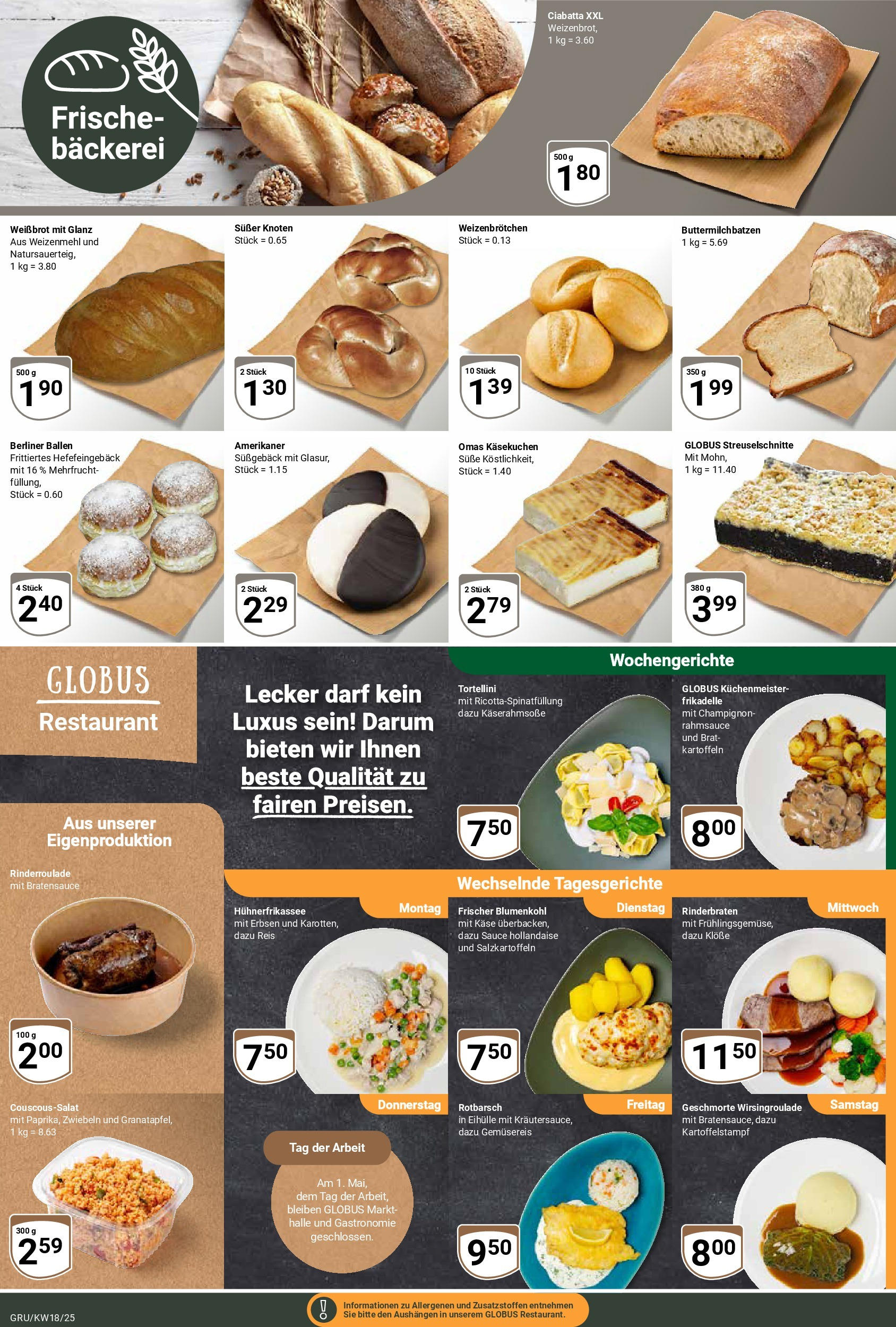 Globus - Globus: Wochenangebote (ab 27.04.2025) » Angebote ab Montag | Seite: 10 | Produkte: Berliner, Granatapfel, Brot, Reis Globus - Globus: Wochenangebote (ab 27.04.2025) » Angebote online | Seite: 10 | Produkte: Berliner, Granatapfel, Brot, Reis