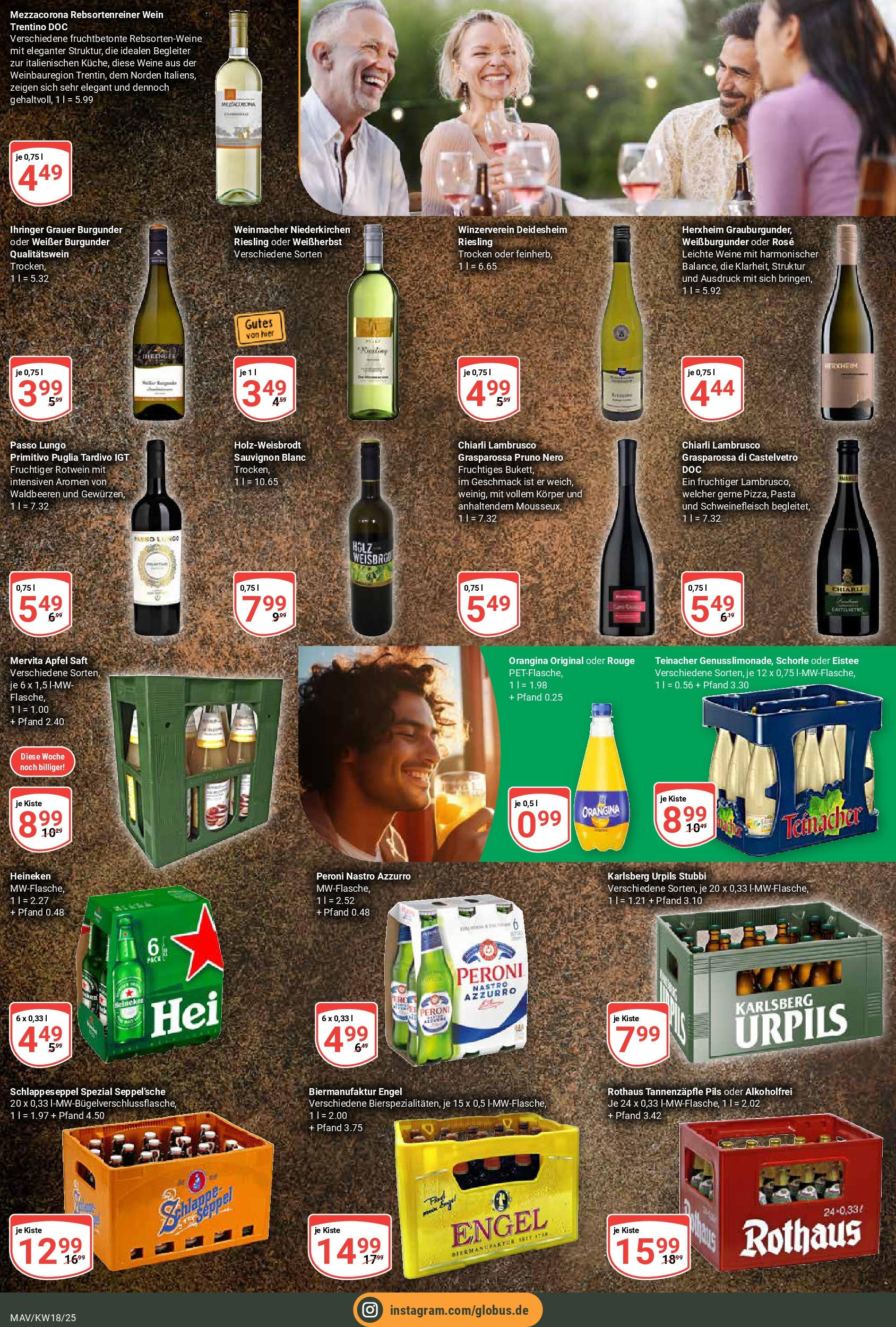 Globus - Globus: Wochenangebote (ab 27.04.2025) » Angebote ab Montag | Seite: 6 | Produkte: Pils, Apple, Heineken, Wein Globus - Globus: Wochenangebote (ab 27.04.2025) » Angebote online | Seite: 6 | Produkte: Pils, Apple, Heineken, Wein