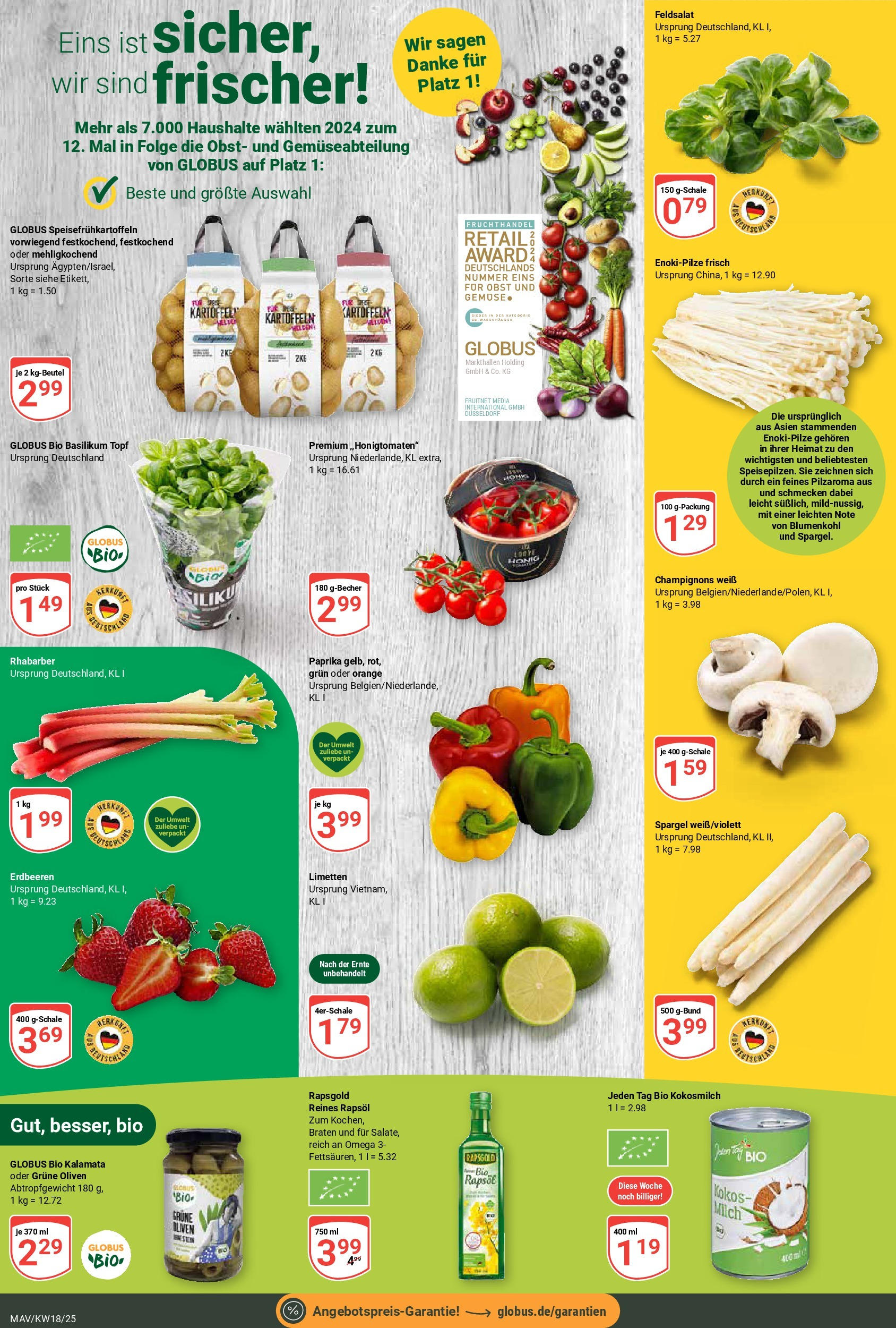 Globus - Globus: Wochenangebote (ab 27.04.2025) » Angebote ab Montag | Seite: 10 | Produkte: Milch, Limetten, Blumenkohl, Rhabarber Globus - Globus: Wochenangebote (ab 27.04.2025) » Angebote online | Seite: 10 | Produkte: Milch, Limetten, Blumenkohl, Rhabarber