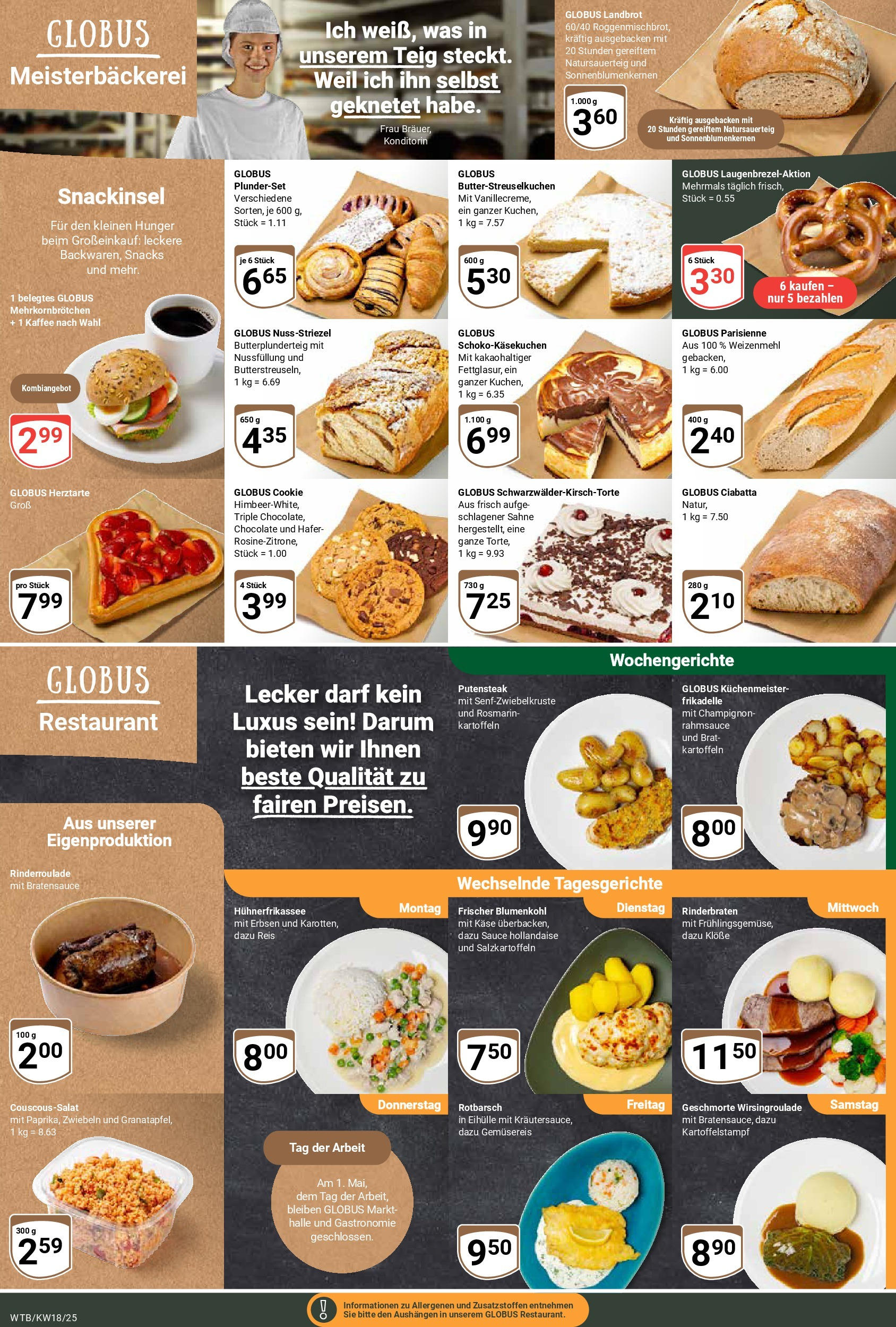 Globus - Globus: Wochenangebote (ab 27.04.2025) » Angebote online | Seite: 10 | Produkte: Rinderbraten, Kaffee, Zwiebeln, Sahne
