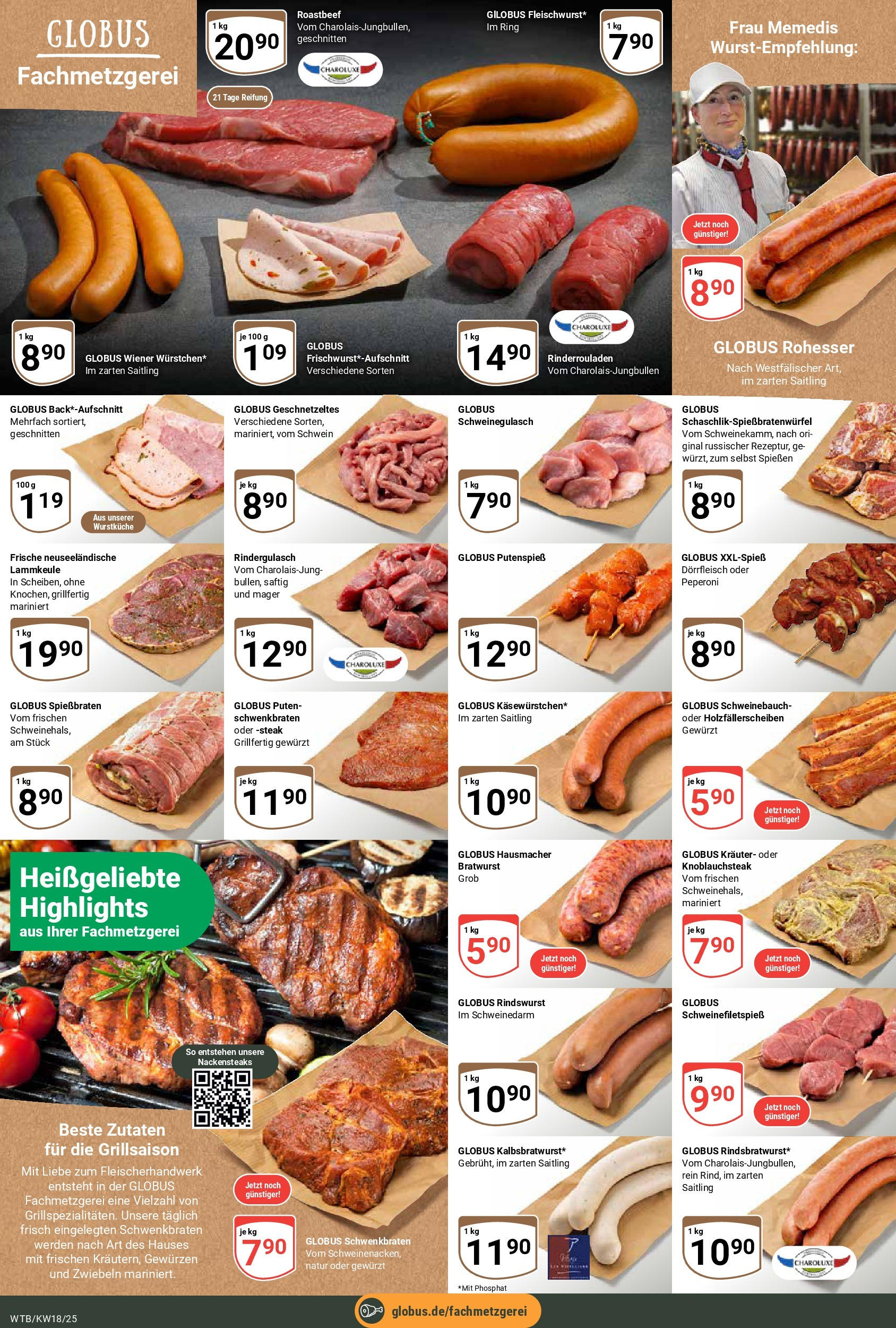 Globus - Globus: Wochenangebote (ab 27.04.2025) » Angebote online | Seite: 11 | Produkte: Rinderrouladen, Lammkeule, Zwiebeln, Steak