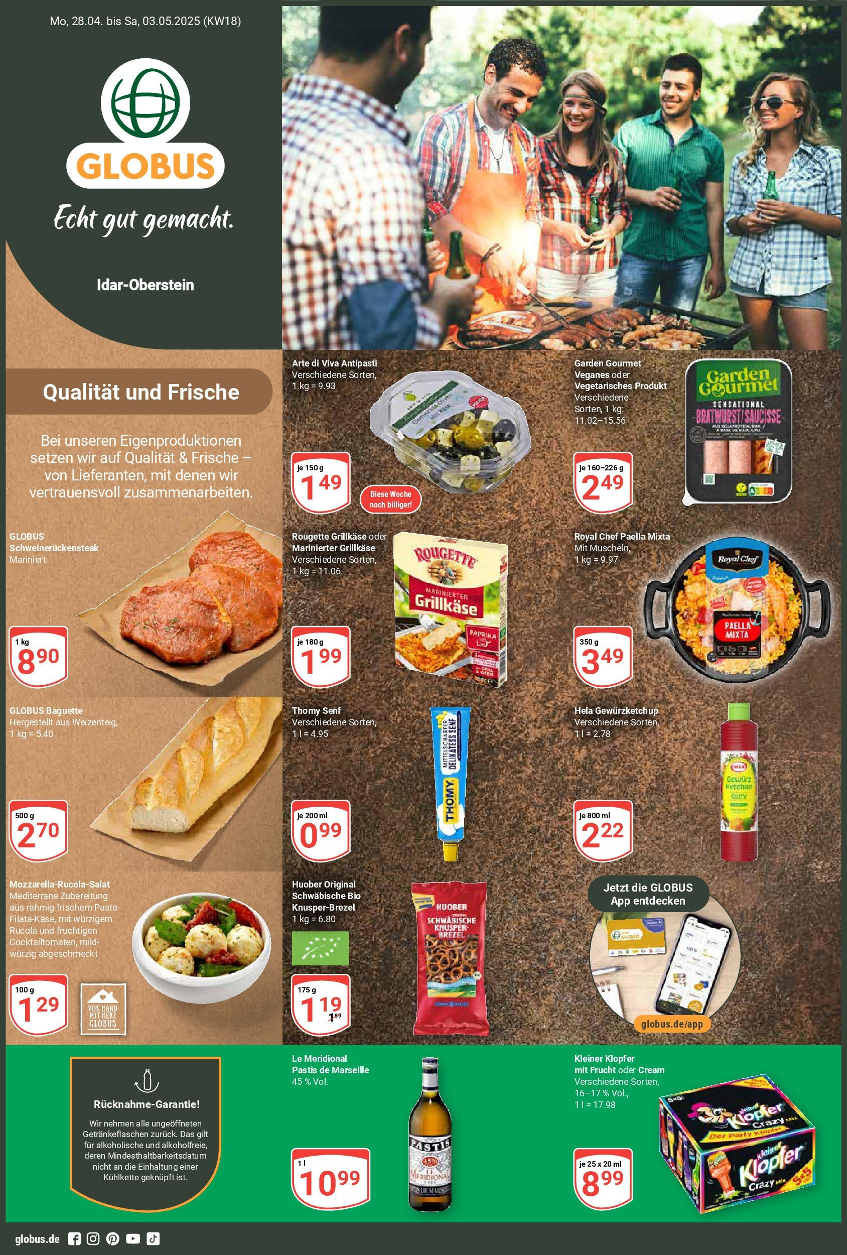 Globus - Globus: Wochenangebote (ab 27.04.2025) » Angebote online | Seite: 1 | Produkte: Rucola, Baguette, Paprika, Steak
