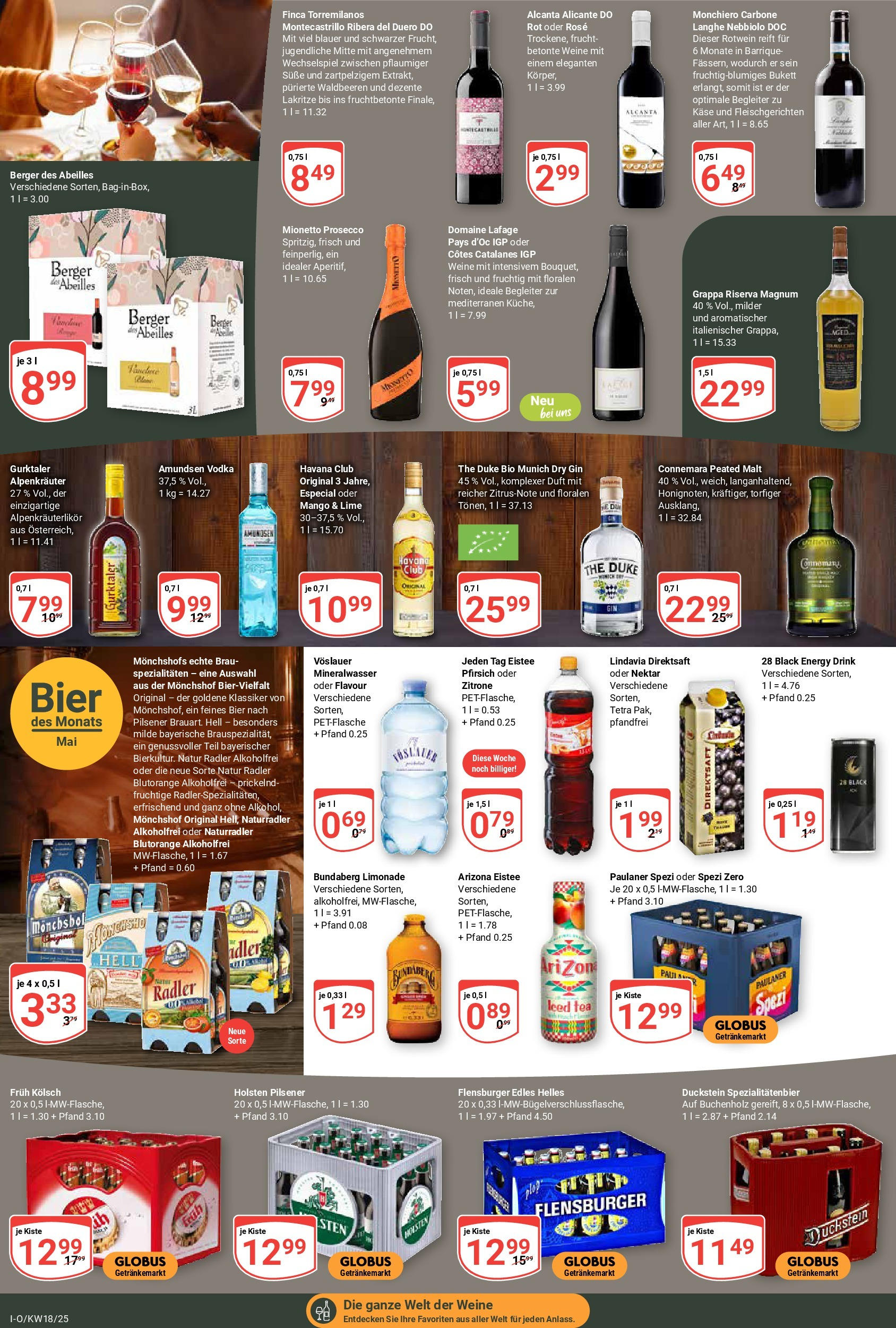 Globus - Globus: Wochenangebote (ab 27.04.2025) » Angebote online | Seite: 5 | Produkte: Paulaner spezi, Rotwein, Vodka, Gin