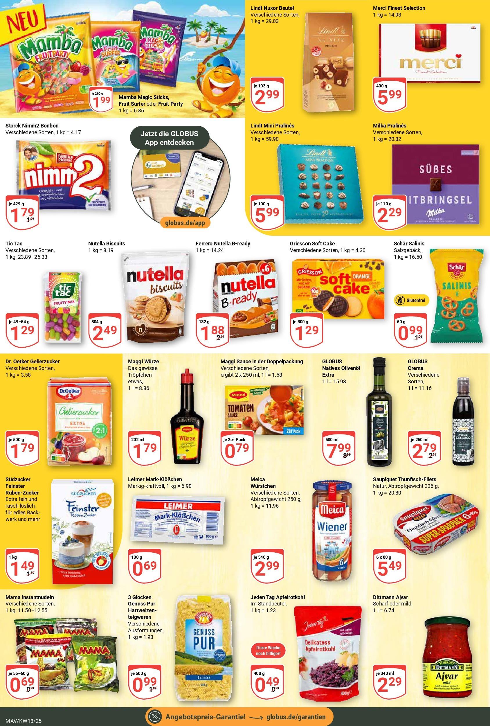 Globus - Globus: Wochenangebote (ab 27.04.2025) » Angebote ab Montag | Seite: 18 | Produkte: Maggi, Milch, Milka, Meica Globus - Globus: Wochenangebote (ab 27.04.2025) » Angebote online | Seite: 18 | Produkte: Maggi, Milch, Milka, Meica
