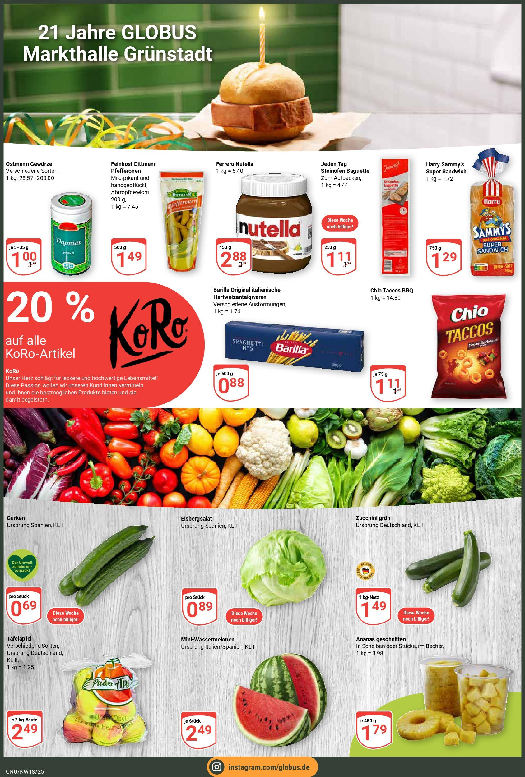 Globus - Globus: Wochenangebote (ab 27.04.2025) » Angebote ab Montag | Seite: 26 | Produkte: Nutella, Gewürze, Pasta, Zucchini Globus - Globus: Wochenangebote (ab 27.04.2025) » Angebote online | Seite: 26 | Produkte: Nutella, Gewürze, Pasta, Zucchini