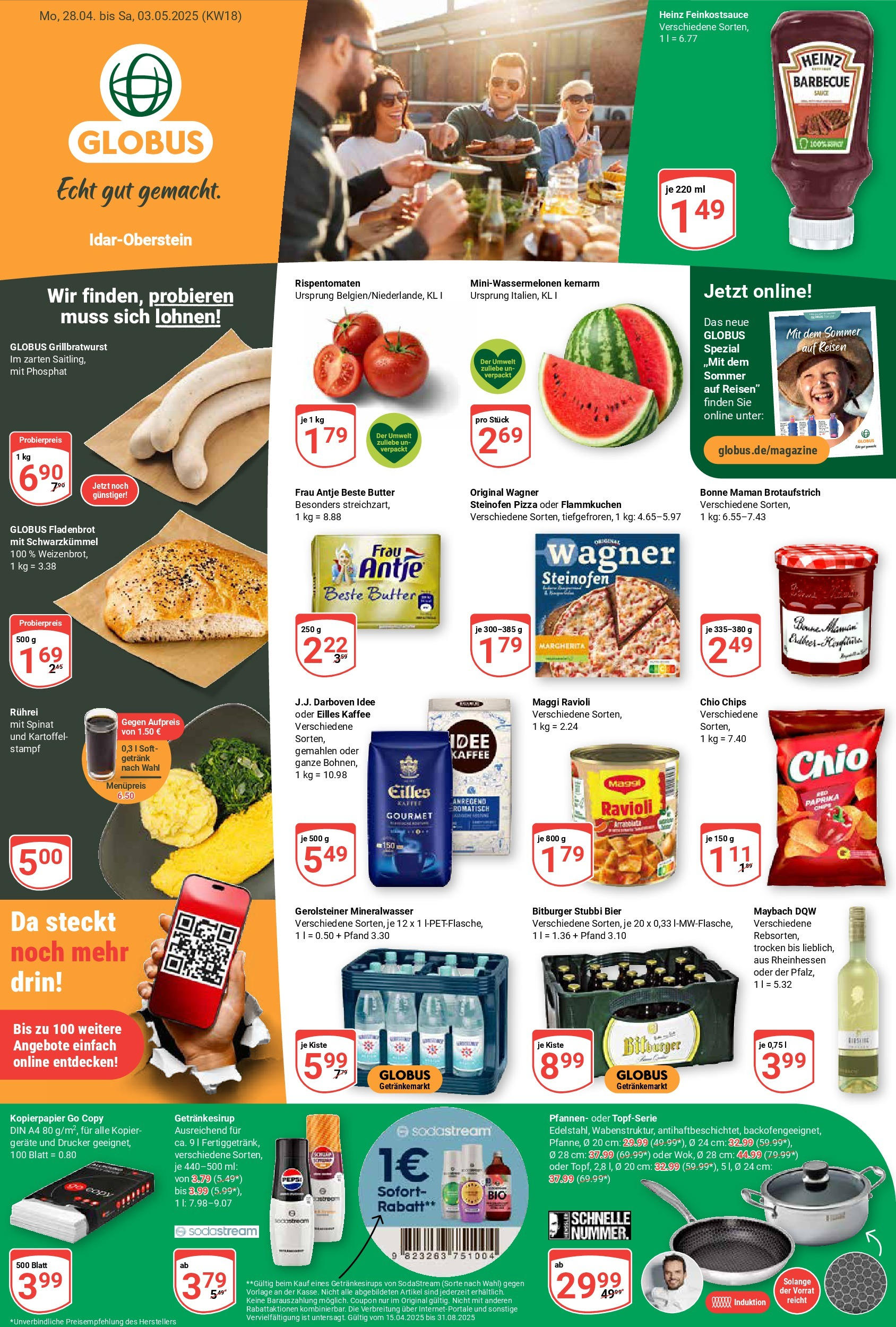 Globus - Globus: Wochenangebote (ab 27.04.2025) » Angebote online | Seite: 8 | Produkte: Bitburger, Chips, Bonne maman, Gerolsteiner
