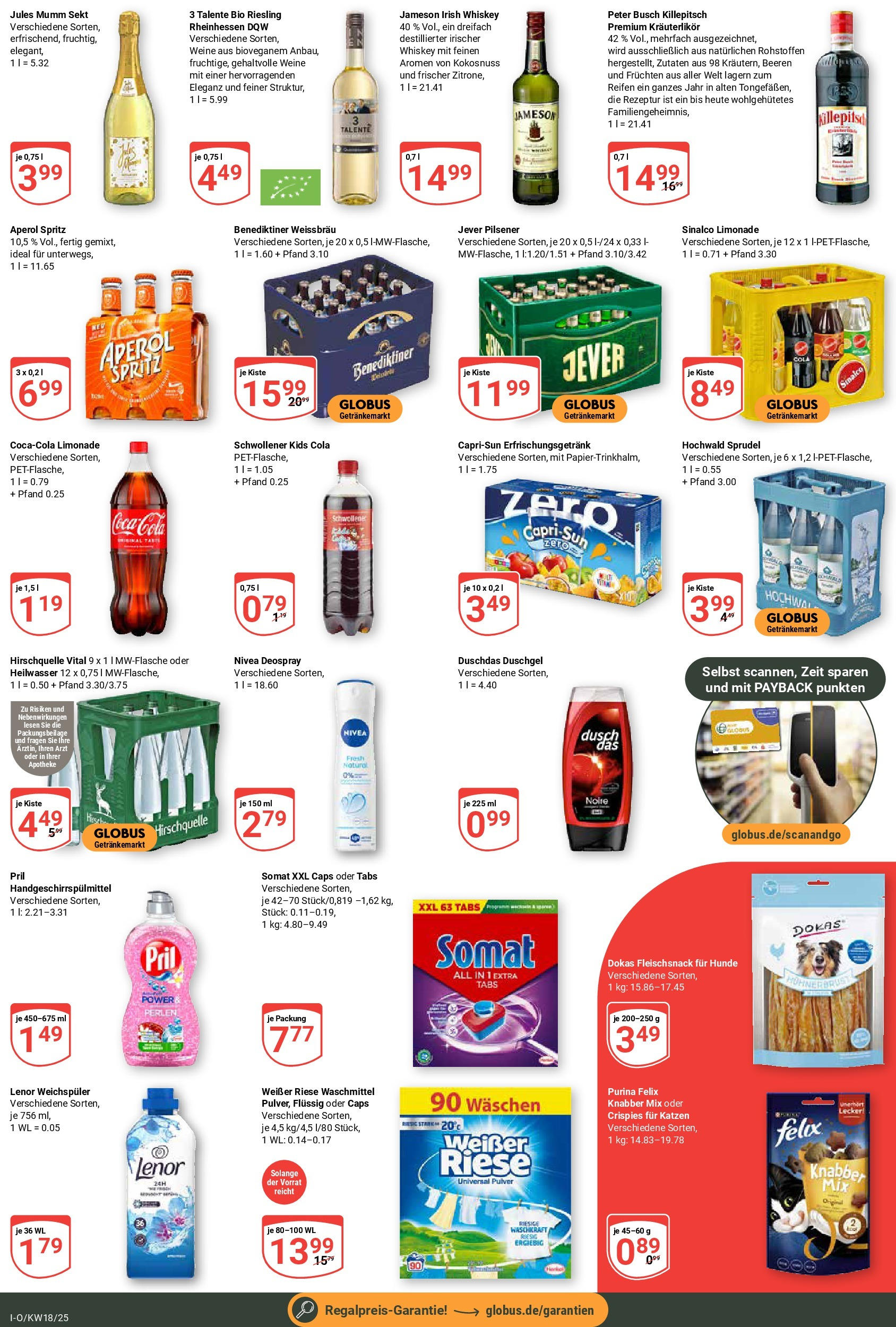 Globus - Globus: Wochenangebote (ab 27.04.2025) » Angebote online | Seite: 10 | Produkte: Coca cola, Cola, Jameson, Duschdas