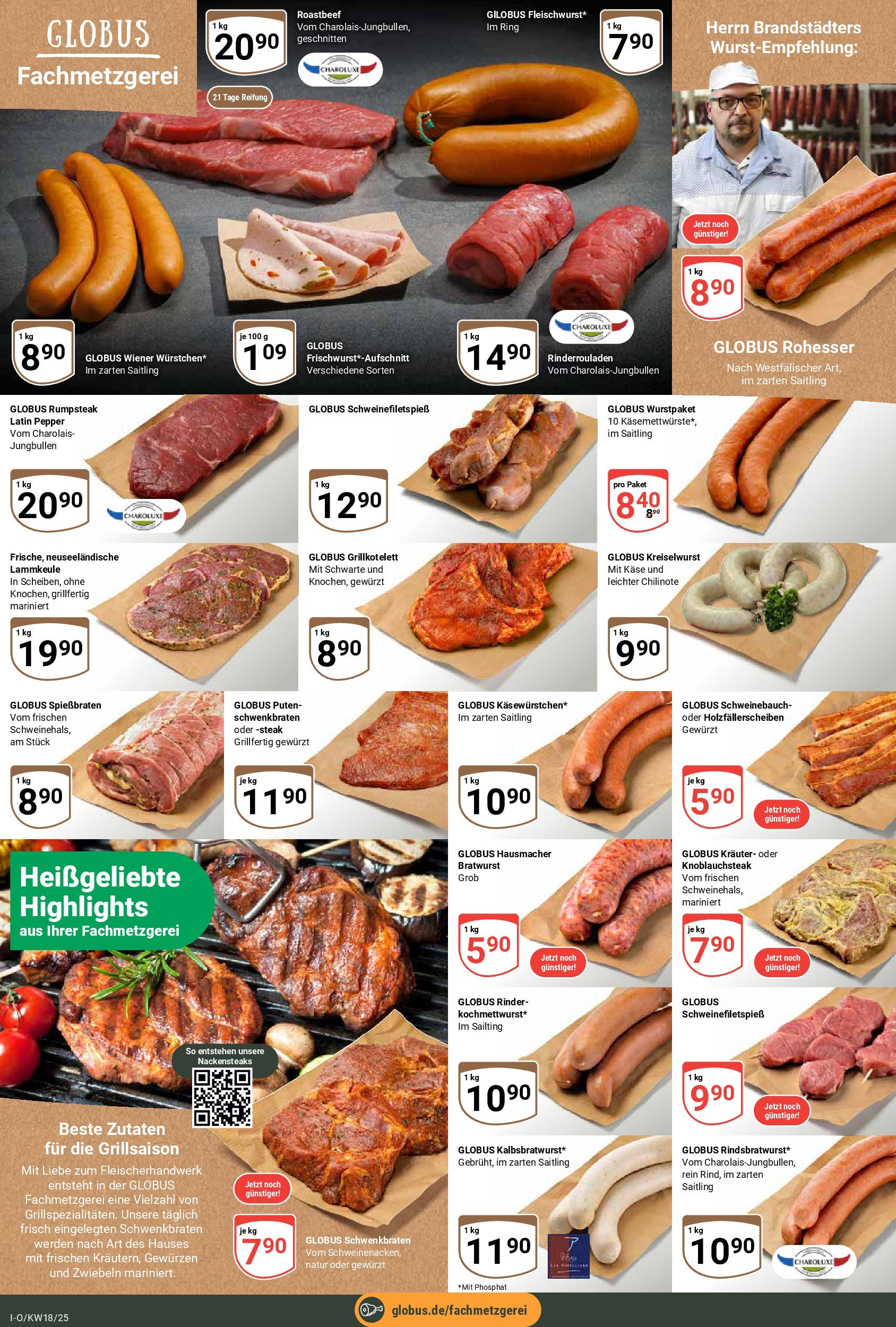 Globus - Globus: Wochenangebote (ab 27.04.2025) » Angebote online | Seite: 13 | Produkte: Rumpsteak, Käse, Bratwurst, Roastbeef