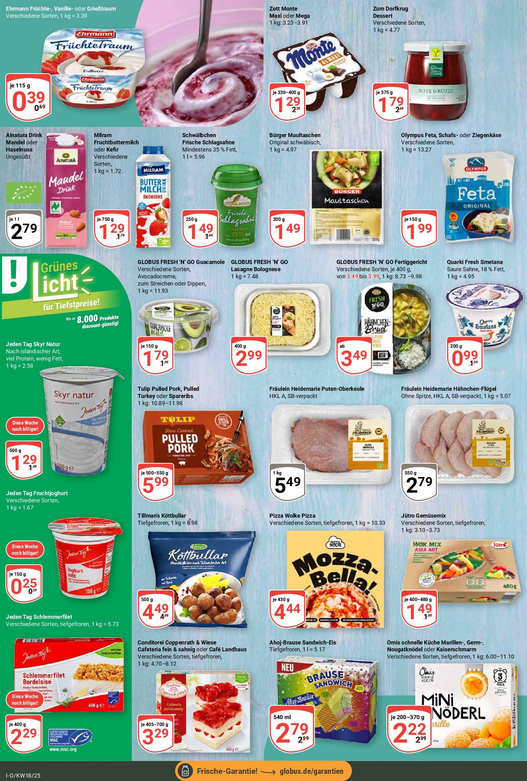 Globus - Globus: Wochenangebote (ab 27.04.2025) » Angebote online | Seite: 15 | Produkte: Schlagsahne, Feta, Joghurt, Küche