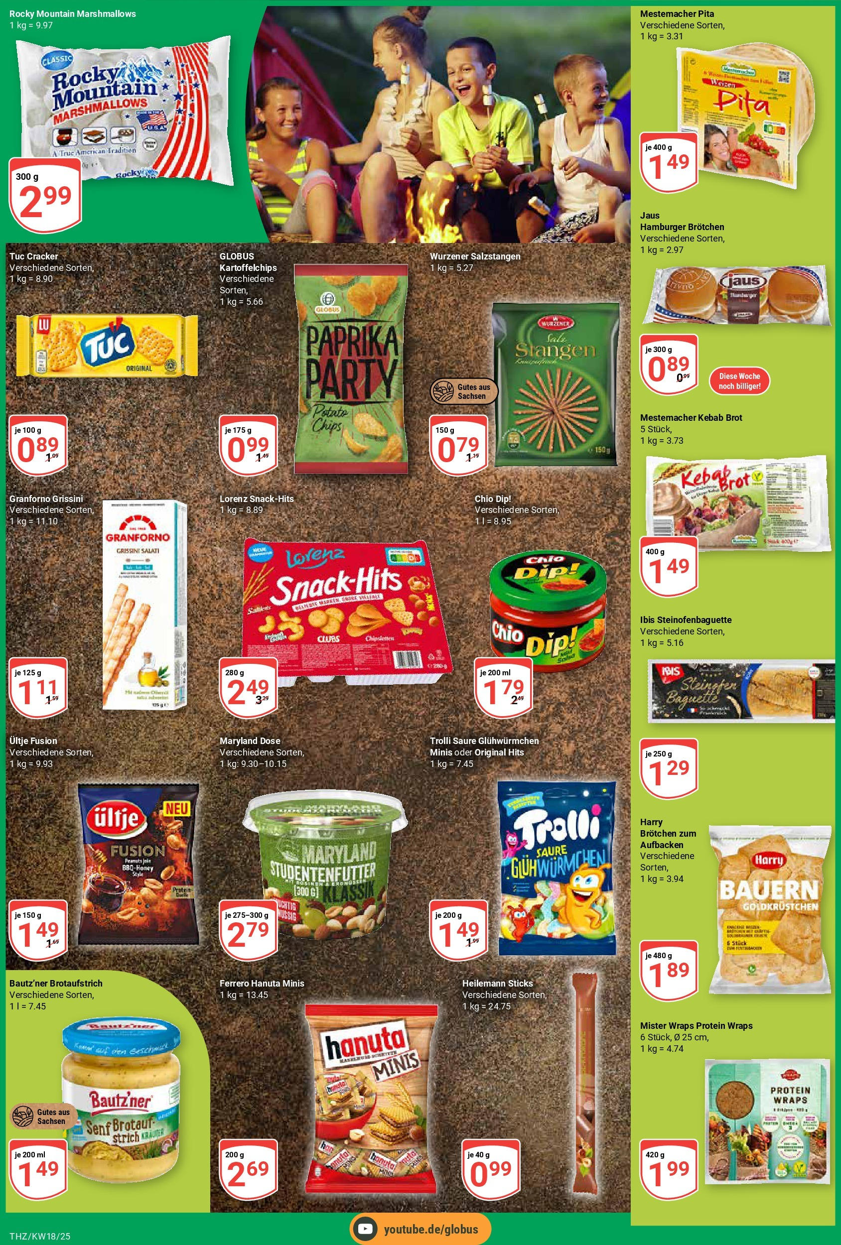 Globus - Globus: Wochenangebote (ab 27.04.2025) » Angebote online | Seite: 3 | Produkte: Baguette, Paprika, Brot, Chips