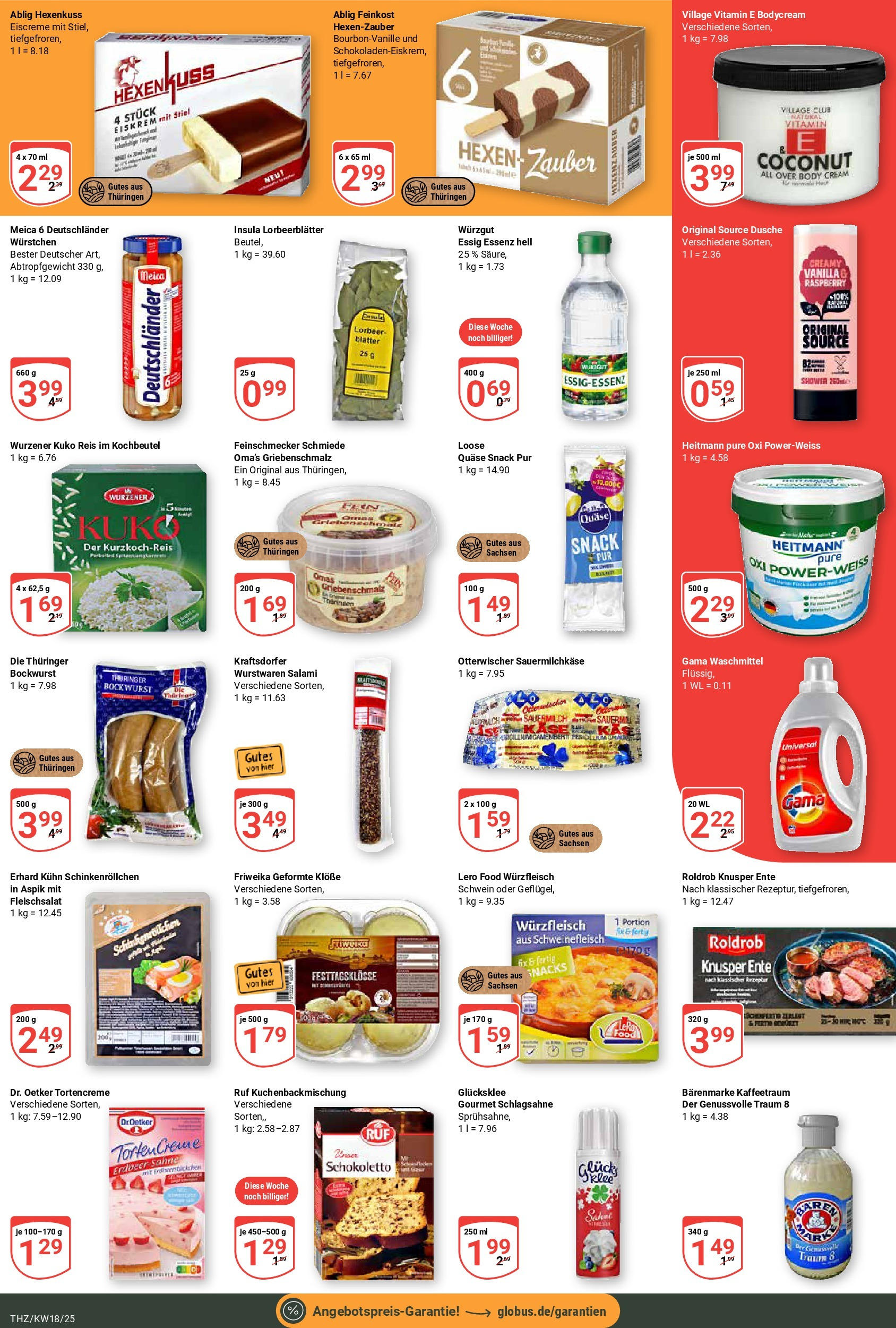 Globus - Globus: Wochenangebote (ab 27.04.2025) » Angebote online | Seite: 9 | Produkte: Schlagsahne, Milch, Reis, Sahne