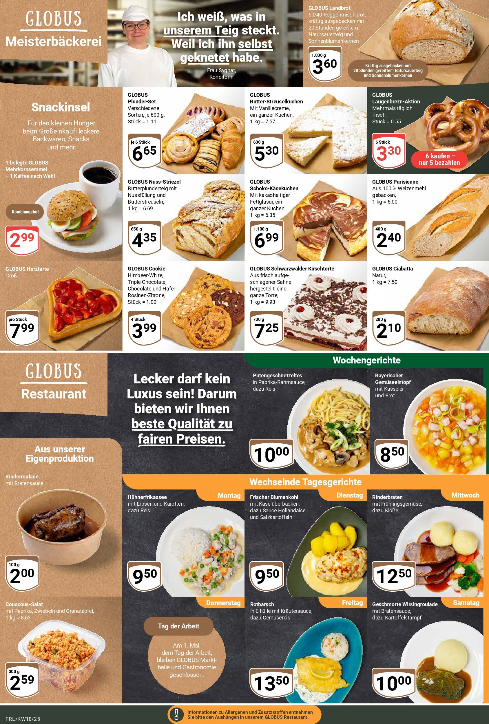 Globus - Globus: Wochenangebote (ab 27.04.2025) » Angebote ab Montag | Seite: 5 | Produkte: Rinderbraten, Butter, Zwiebeln, Sahne Globus - Globus: Wochenangebote (ab 27.04.2025) » Angebote online | Seite: 5 | Produkte: Rinderbraten, Butter, Zwiebeln, Sahne