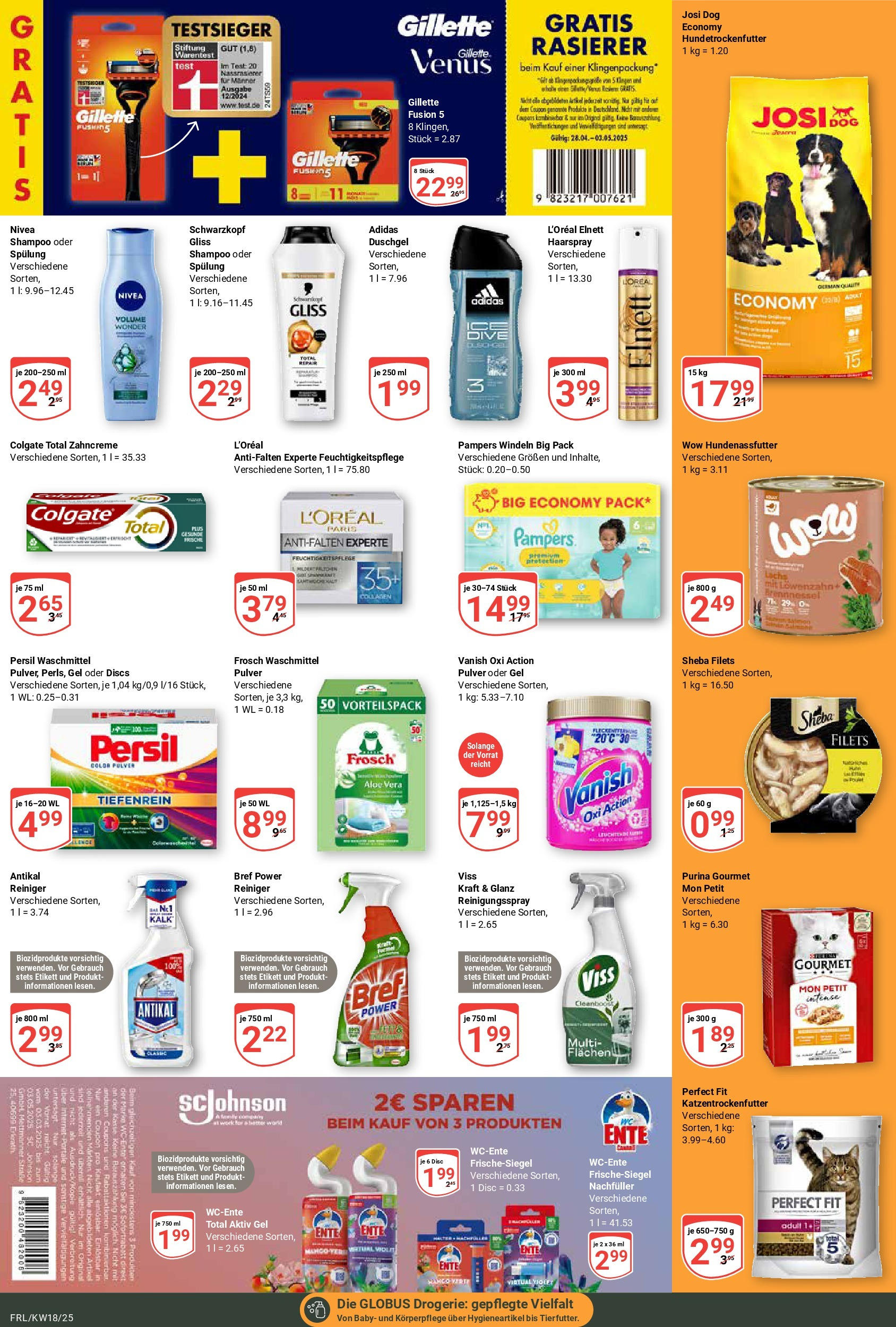 Globus - Globus: Wochenangebote (ab 27.04.2025) » Angebote ab Montag | Seite: 20 | Produkte: Sheba, Spülung, Waschmittel, Ente Globus - Globus: Wochenangebote (ab 27.04.2025) » Angebote online | Seite: 20 | Produkte: Sheba, Spülung, Waschmittel, Ente