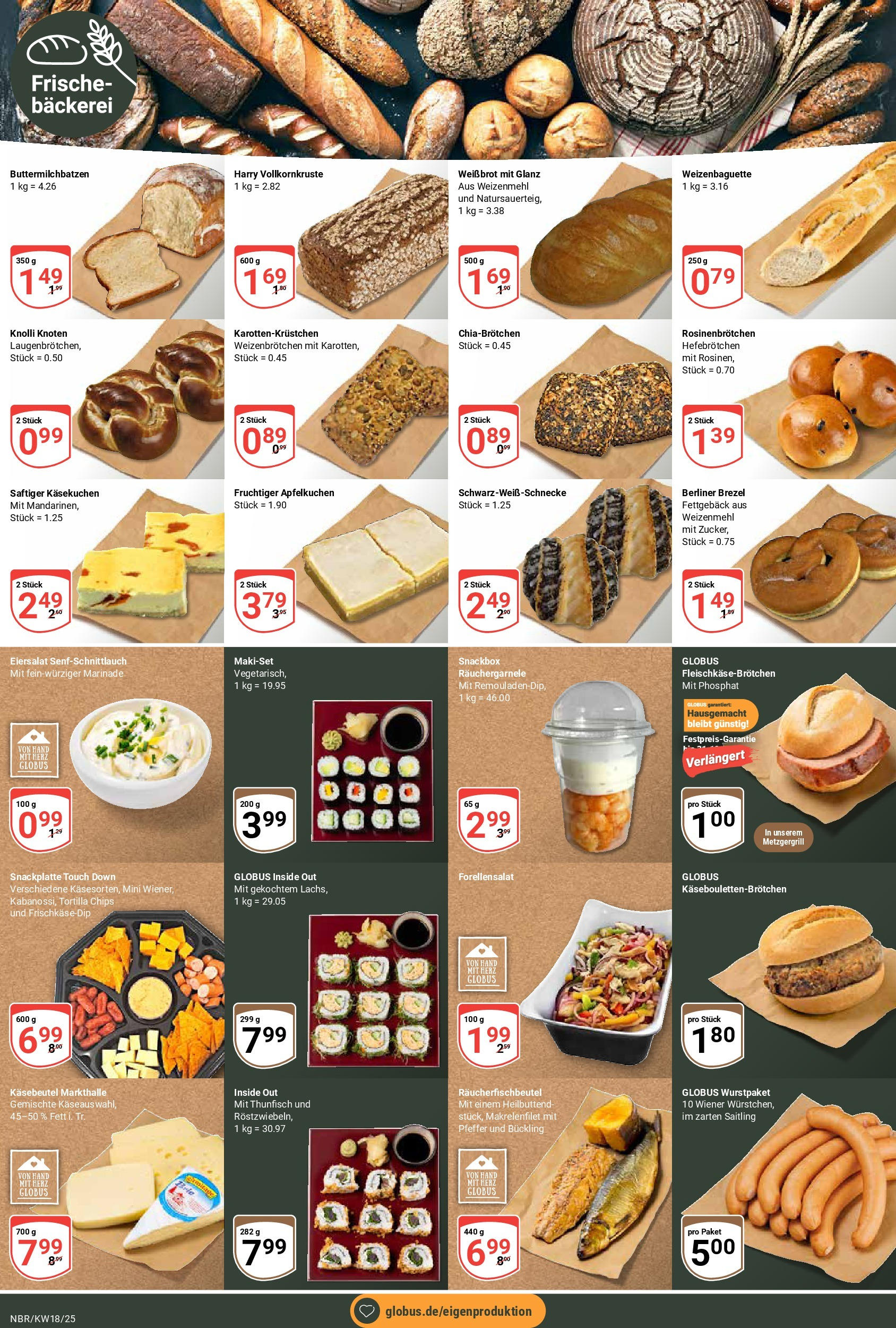 Globus - Globus: Wochenangebote (ab 27.04.2025) » Angebote online | Seite: 8 | Produkte: Bäckerei, Thunfisch, Baguette, Chips