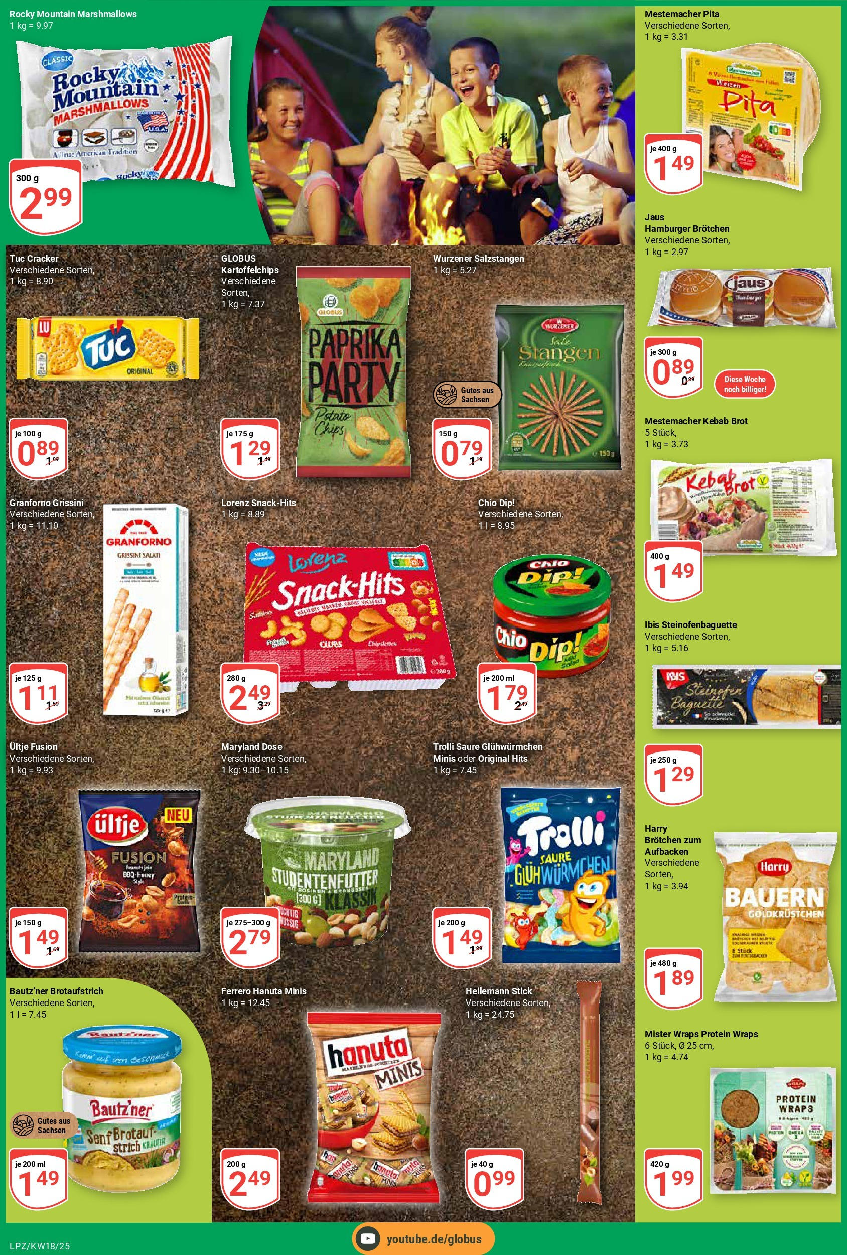 Globus - Globus: Wochenangebote (ab 27.04.2025) » Angebote ab Montag | Seite: 3 | Produkte: Baguette, Paprika, Brot, Chips Globus - Globus: Wochenangebote (ab 27.04.2025) » Angebote online | Seite: 3 | Produkte: Baguette, Paprika, Brot, Chips