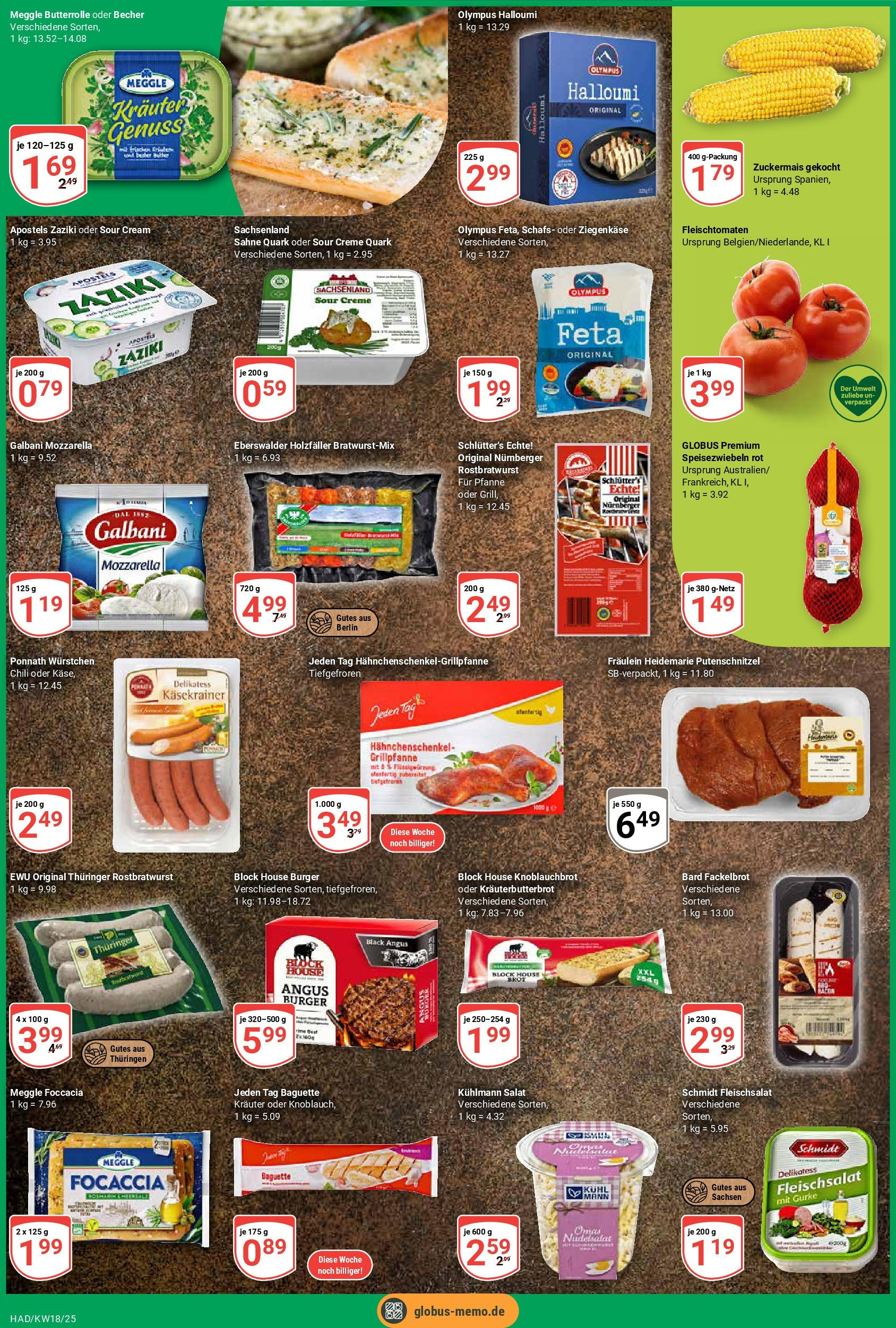 Globus - Globus: Wochenangebote (ab 27.04.2025) » Angebote online | Seite: 2 | Produkte: Grill, Hahnchenschenkel, Baguette, Putenschnitzel