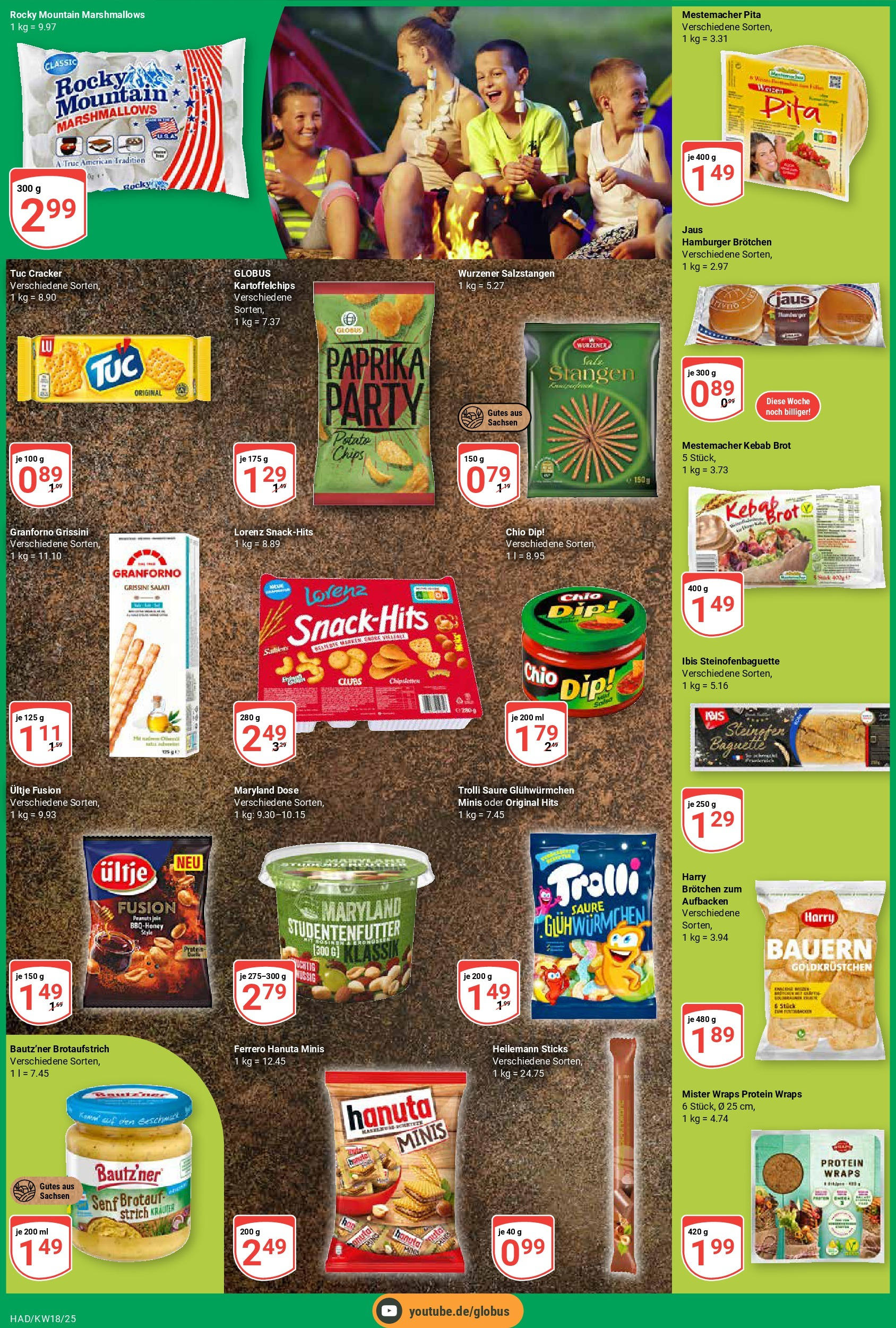 Globus - Globus: Wochenangebote (ab 27.04.2025) » Angebote online | Seite: 3 | Produkte: Baguette, Paprika, Brot, Chips