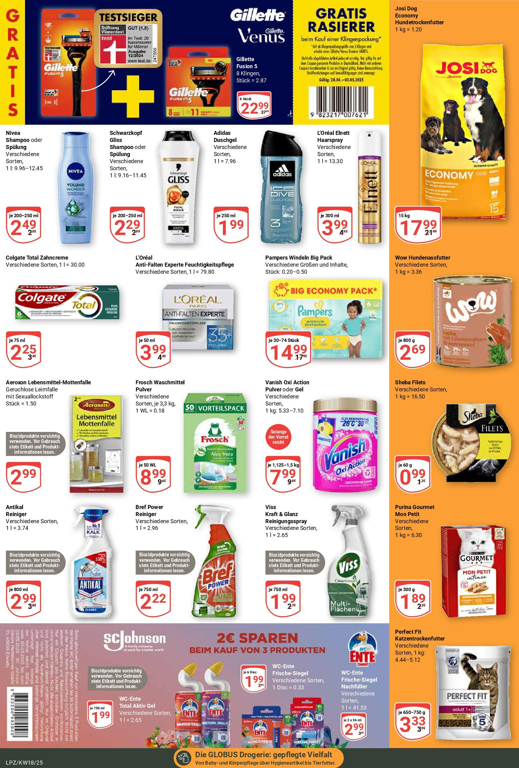 Globus - Globus: Wochenangebote (ab 27.04.2025) » Angebote ab Montag | Seite: 21 | Produkte: Rasierer, Pampers, Shower Gel, Ente Globus - Globus: Wochenangebote (ab 27.04.2025) » Angebote online | Seite: 21 | Produkte: Rasierer, Pampers, Shower Gel, Ente