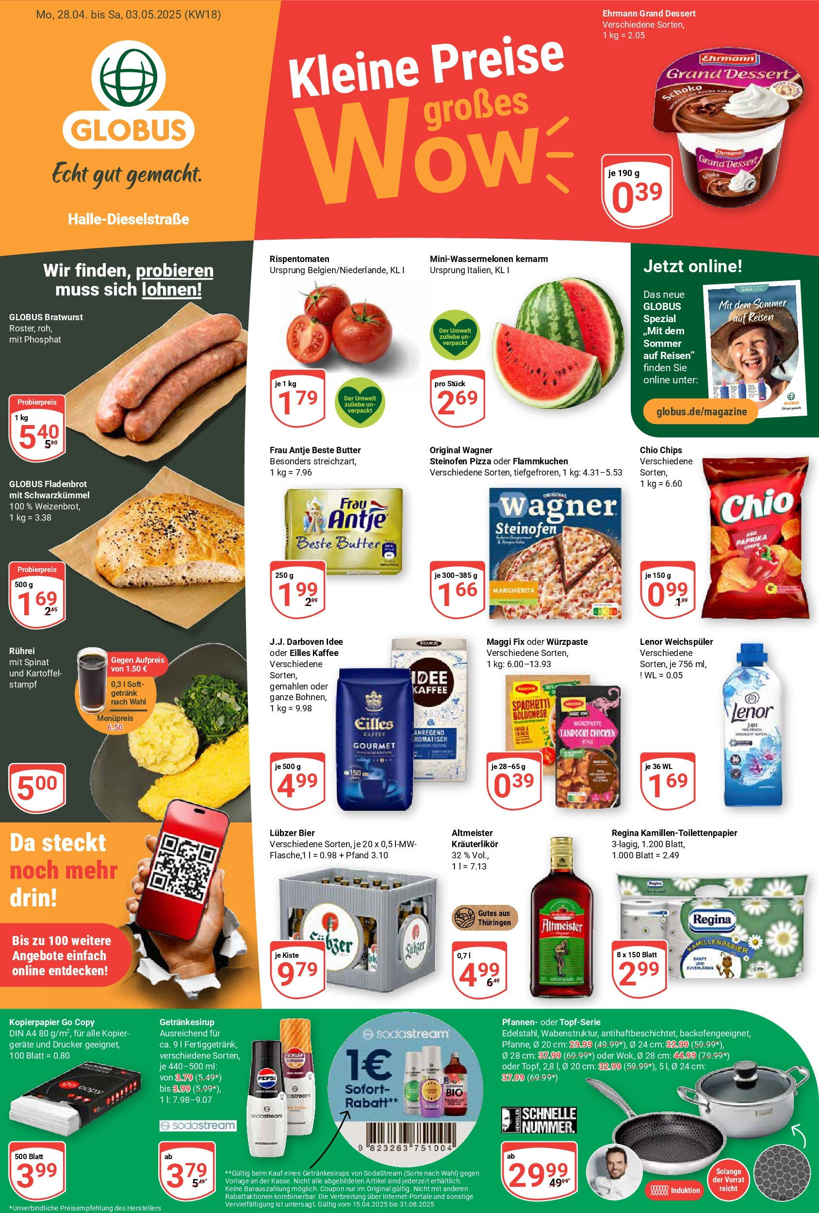 Globus - Globus: Wochenangebote (ab 27.04.2025) » Angebote online | Seite: 7 | Produkte: Lenor, Ehrmann grand dessert, Eilles kaffee, Sodastream