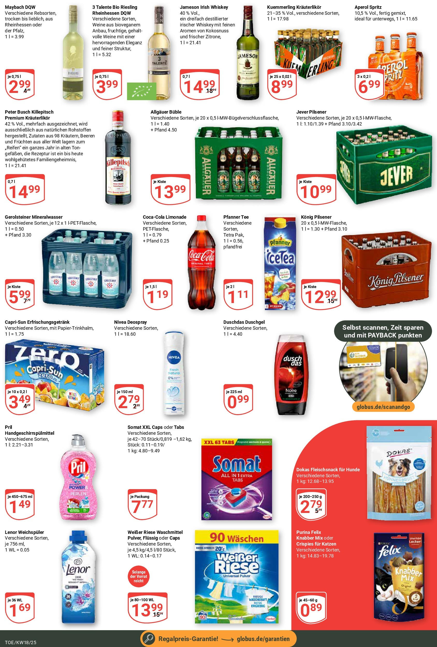 Globus - Globus: Wochenangebote (ab 27.04.2025) » Angebote online | Seite: 7 | Produkte: Jameson, Mineralwasser, Shower Gel, Gerolsteiner