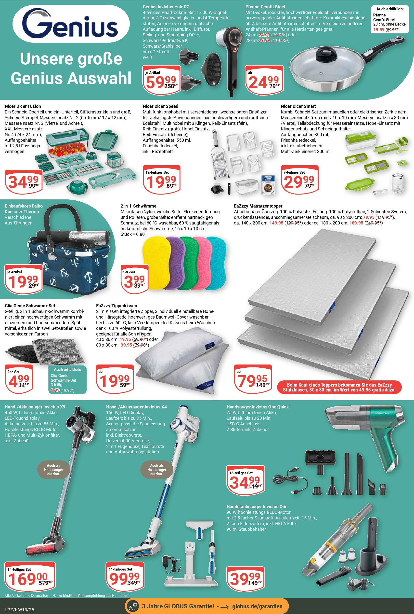 Globus - Globus: Wochenangebote (ab 27.04.2025) » Angebote ab Montag | Seite: 25 | Produkte: Haartrockner, Kissen, Topper Globus - Globus: Wochenangebote (ab 27.04.2025) » Angebote online | Seite: 25 | Produkte: Haartrockner, Kissen, Topper