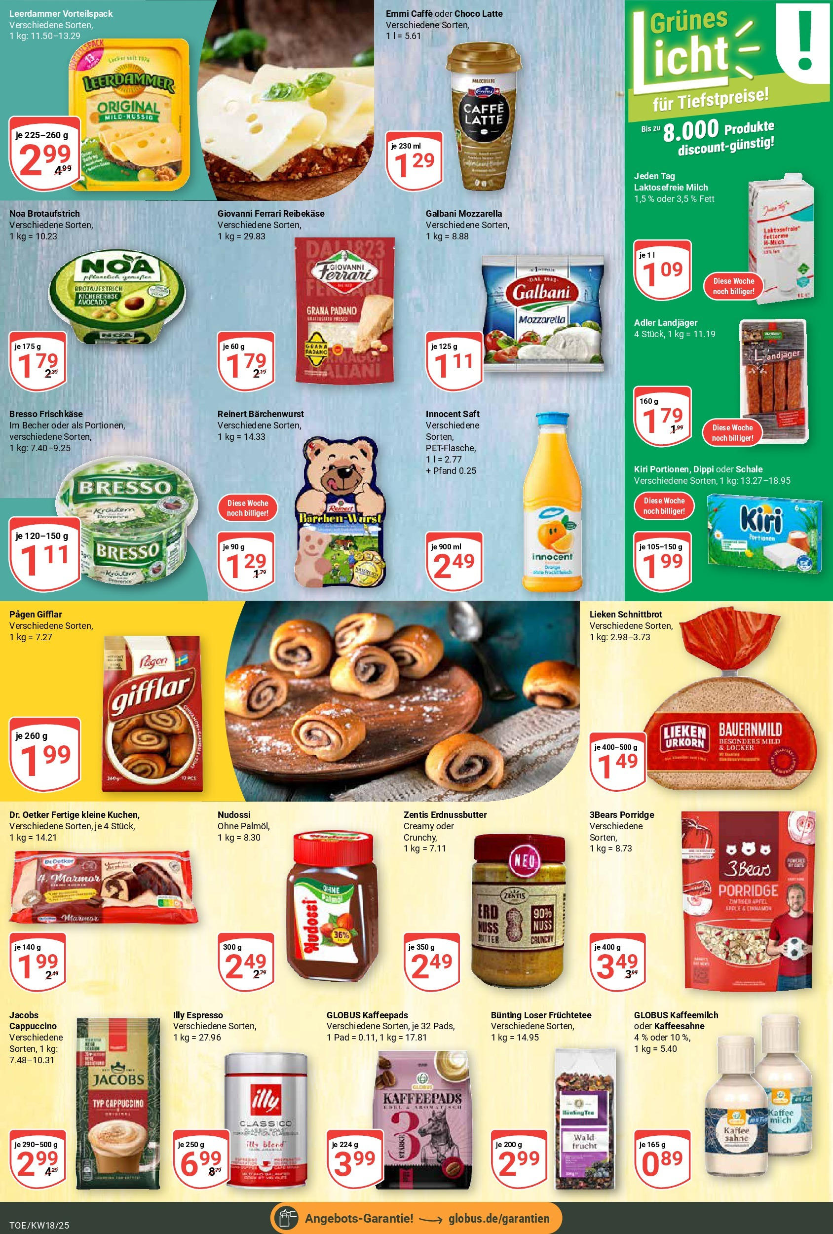 Globus - Globus: Wochenangebote (ab 27.04.2025) » Angebote online | Seite: 14 | Produkte: Milch, Leerdammer, Tee, Sahne