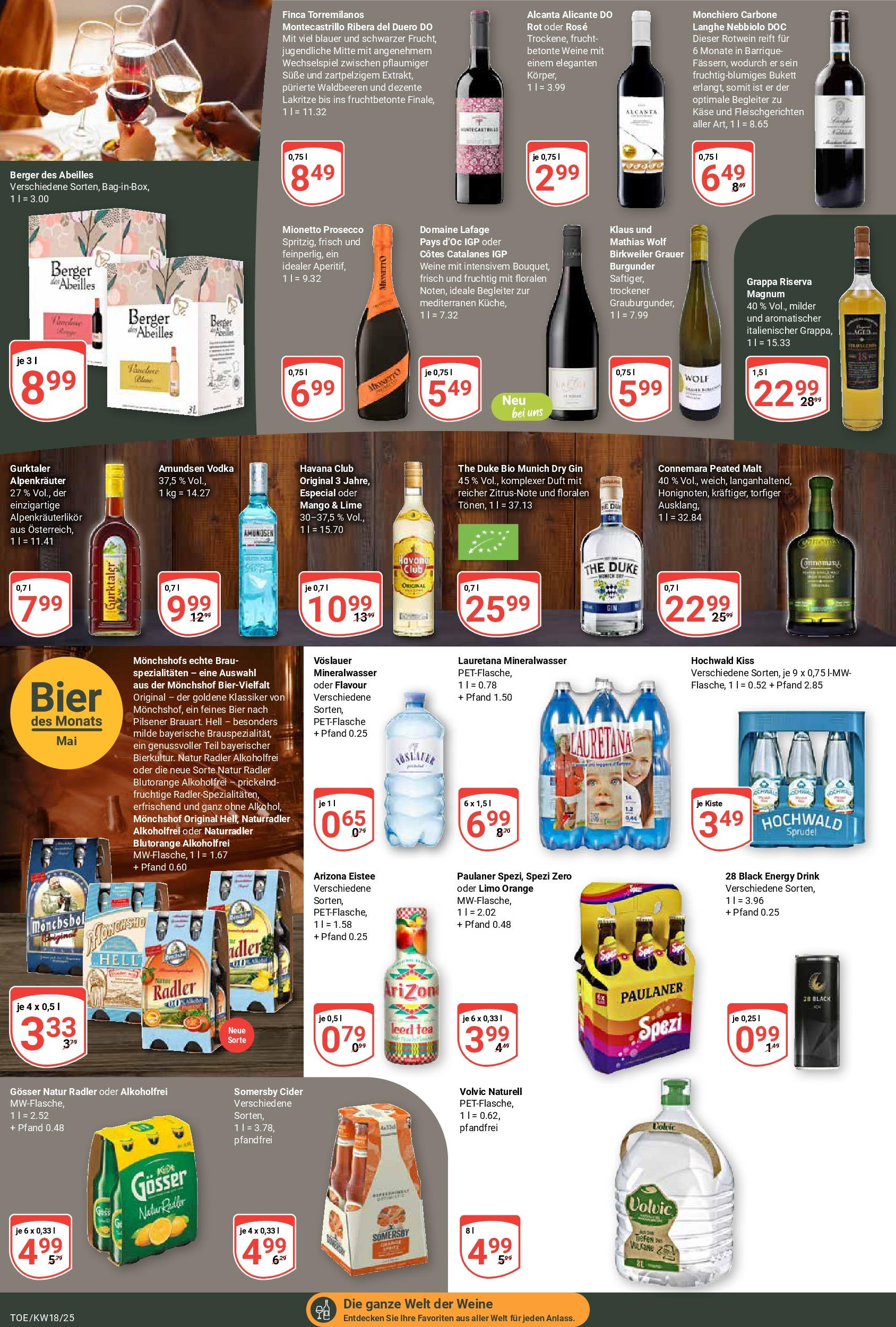 Globus - Globus: Wochenangebote (ab 27.04.2025) » Angebote online | Seite: 18 | Produkte: Rum, Vodka, Volvic, Whiskey