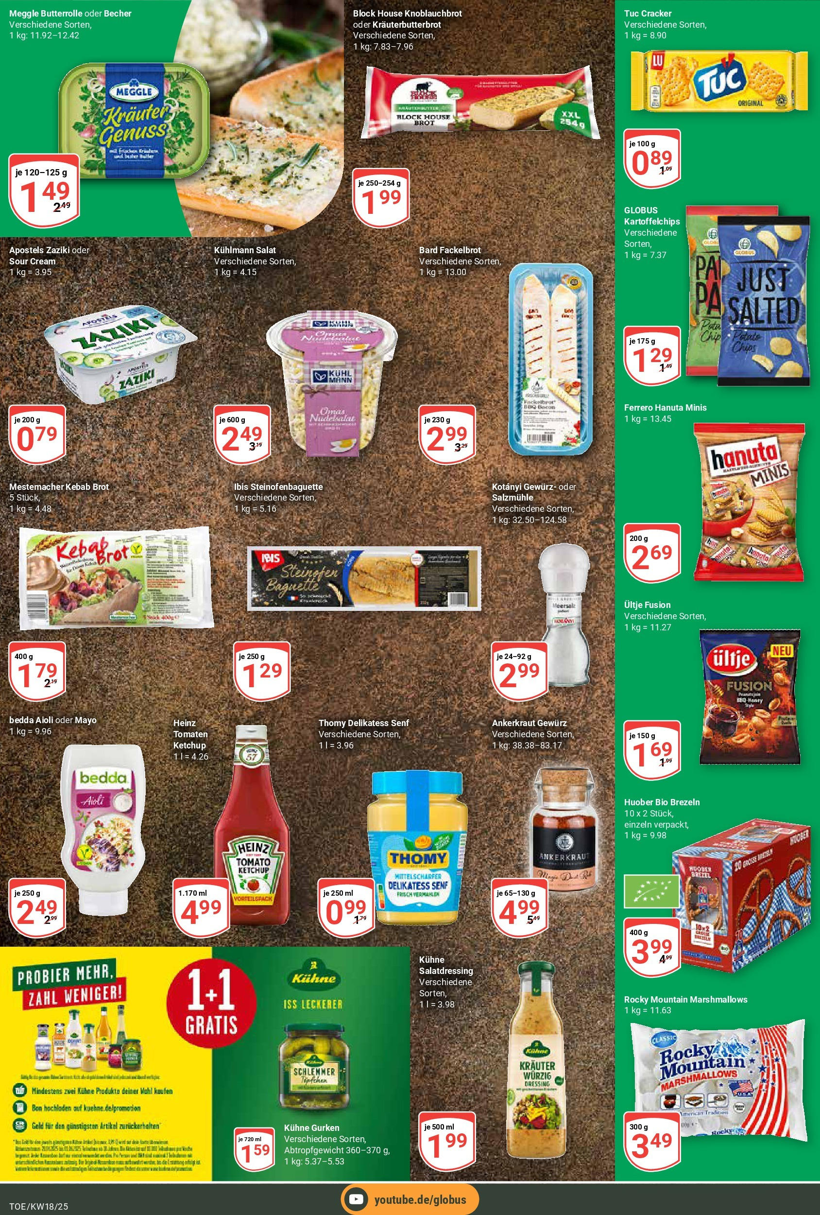 Globus - Globus: Wochenangebote (ab 27.04.2025) » Angebote online | Seite: 22 | Produkte: Baguette, Chips, Gurken, Salat