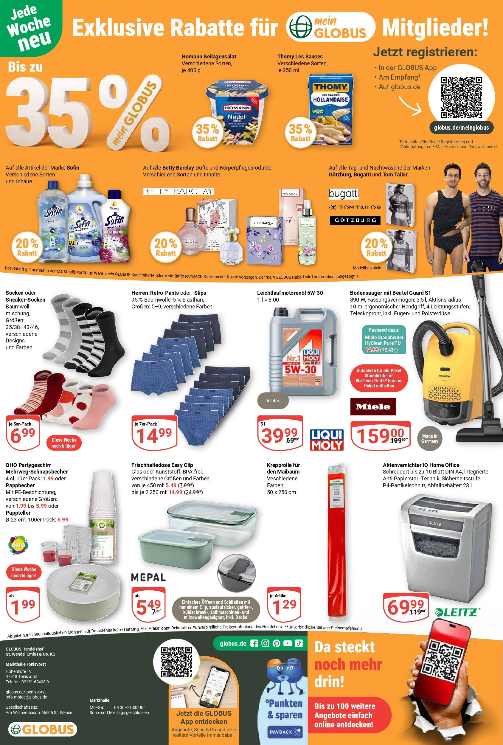 Globus - Globus: Wochenangebote (ab 27.04.2025) » Angebote online | Seite: 27 | Produkte: Miele, Aktenvernichter, Socken, Uhr