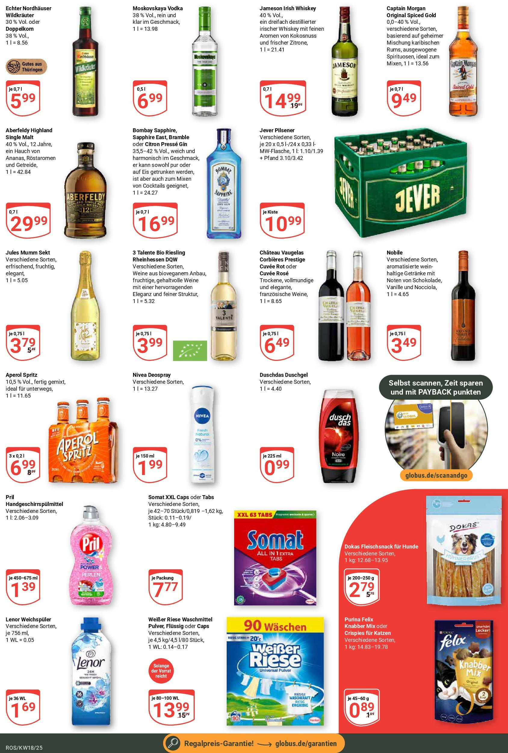 Globus - Globus: Wochenangebote (ab 27.04.2025) » Angebote online | Seite: 5 | Produkte: Whisky, Mumm sekt, Duschgel, Deospray