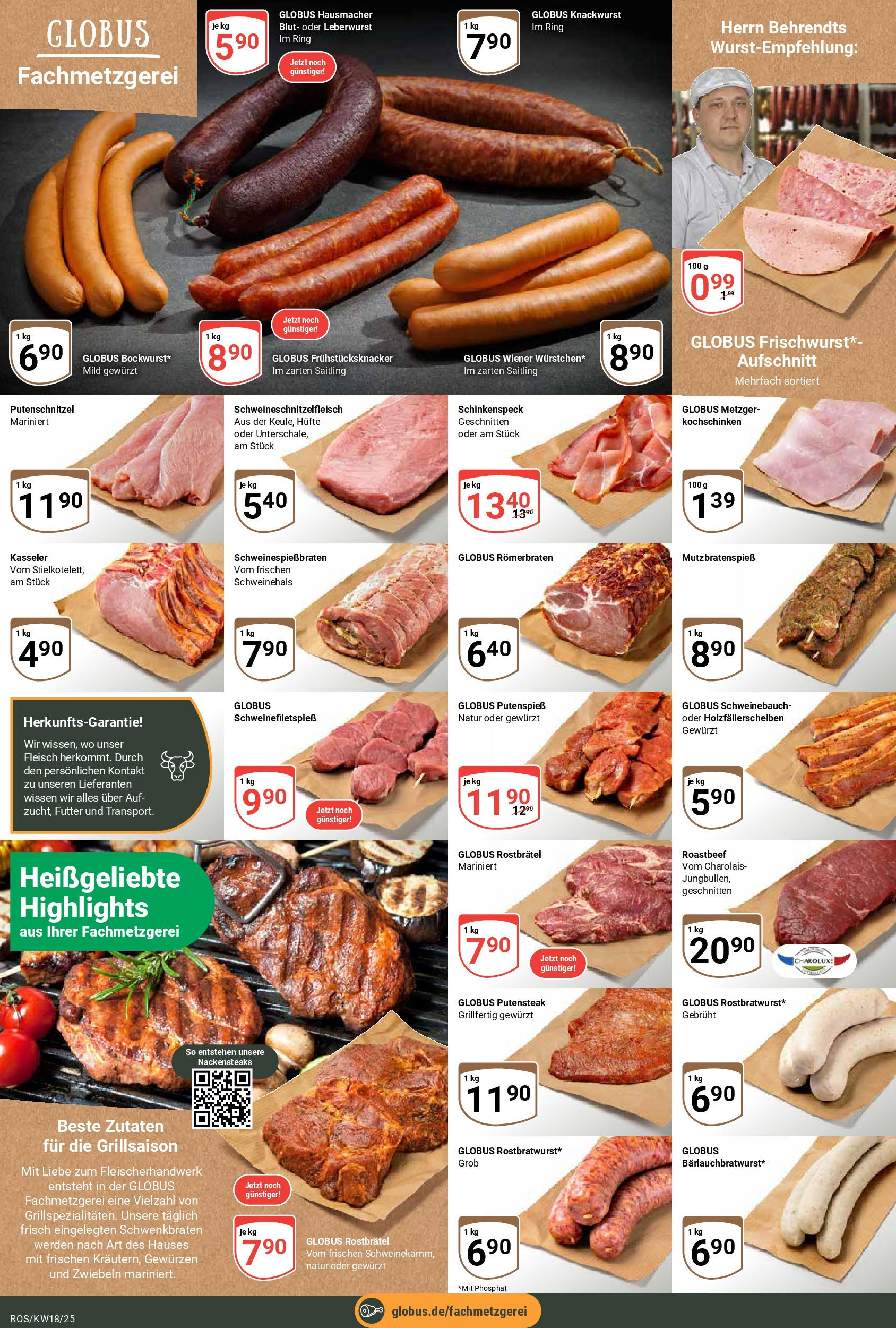 Globus - Globus: Wochenangebote (ab 27.04.2025) » Angebote online | Seite: 9 | Produkte: Schweinebauch, Roastbeef, Putenschnitzel, Steak