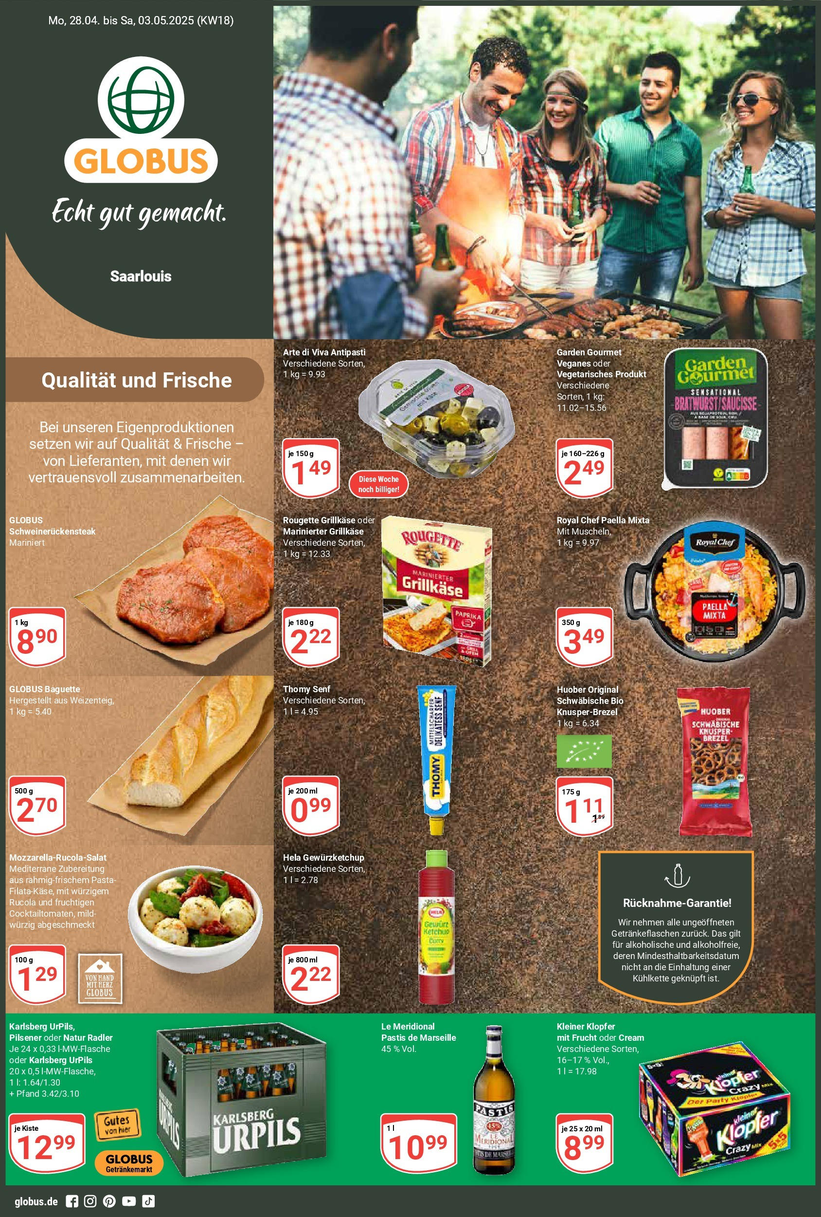 Globus - Globus: Wochenangebote (ab 27.04.2025) » Angebote ab Montag | Seite: 1 | Produkte: Baguette, Paprika, Pasta, Ketchup Globus - Globus: Wochenangebote (ab 27.04.2025) » Angebote online | Seite: 1 | Produkte: Baguette, Paprika, Pasta, Ketchup