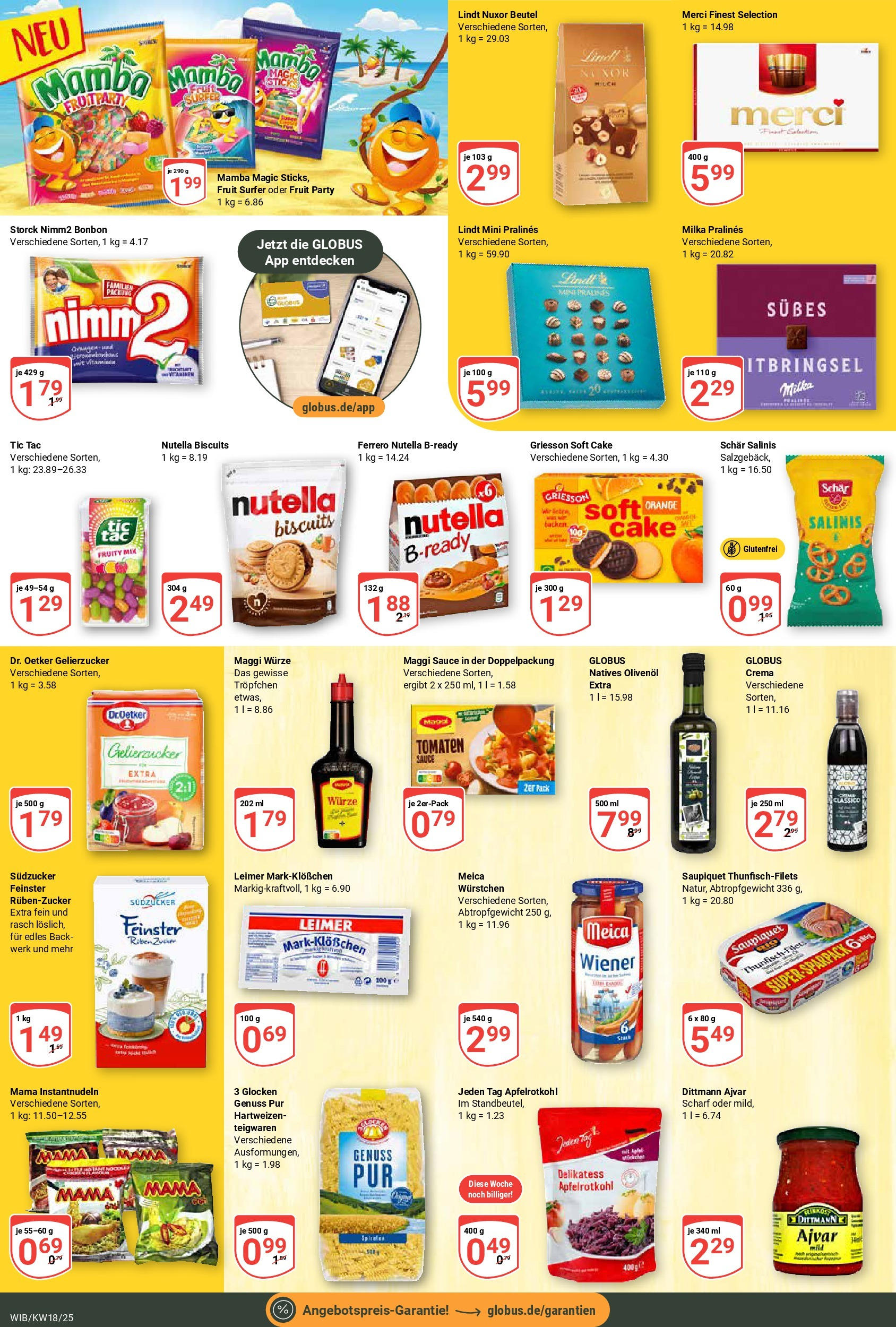 Globus - Globus: Wochenangebote (ab 27.04.2025) » Angebote online | Seite: 20 | Produkte: Merci, Milka, Zucker, Lindt