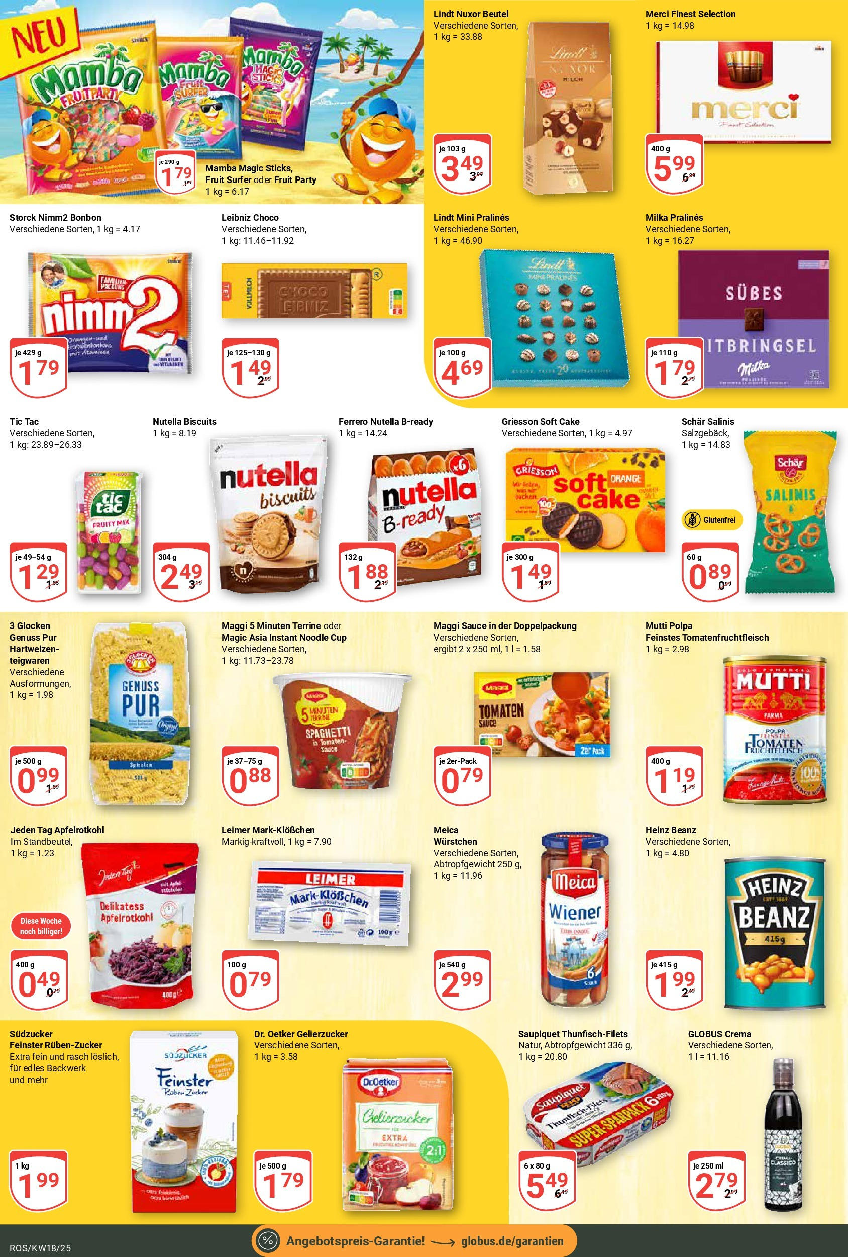 Globus - Globus: Wochenangebote (ab 27.04.2025) » Angebote online | Seite: 15 | Produkte: Maggi, Meica, Pasta, Lindt