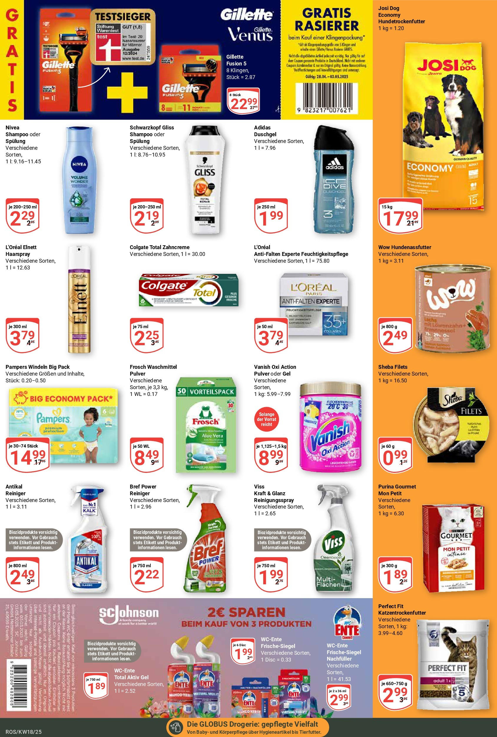 Globus - Globus: Wochenangebote (ab 27.04.2025) » Angebote online | Seite: 16 | Produkte: Pampers, Duschgel, Shower Gel, Ente