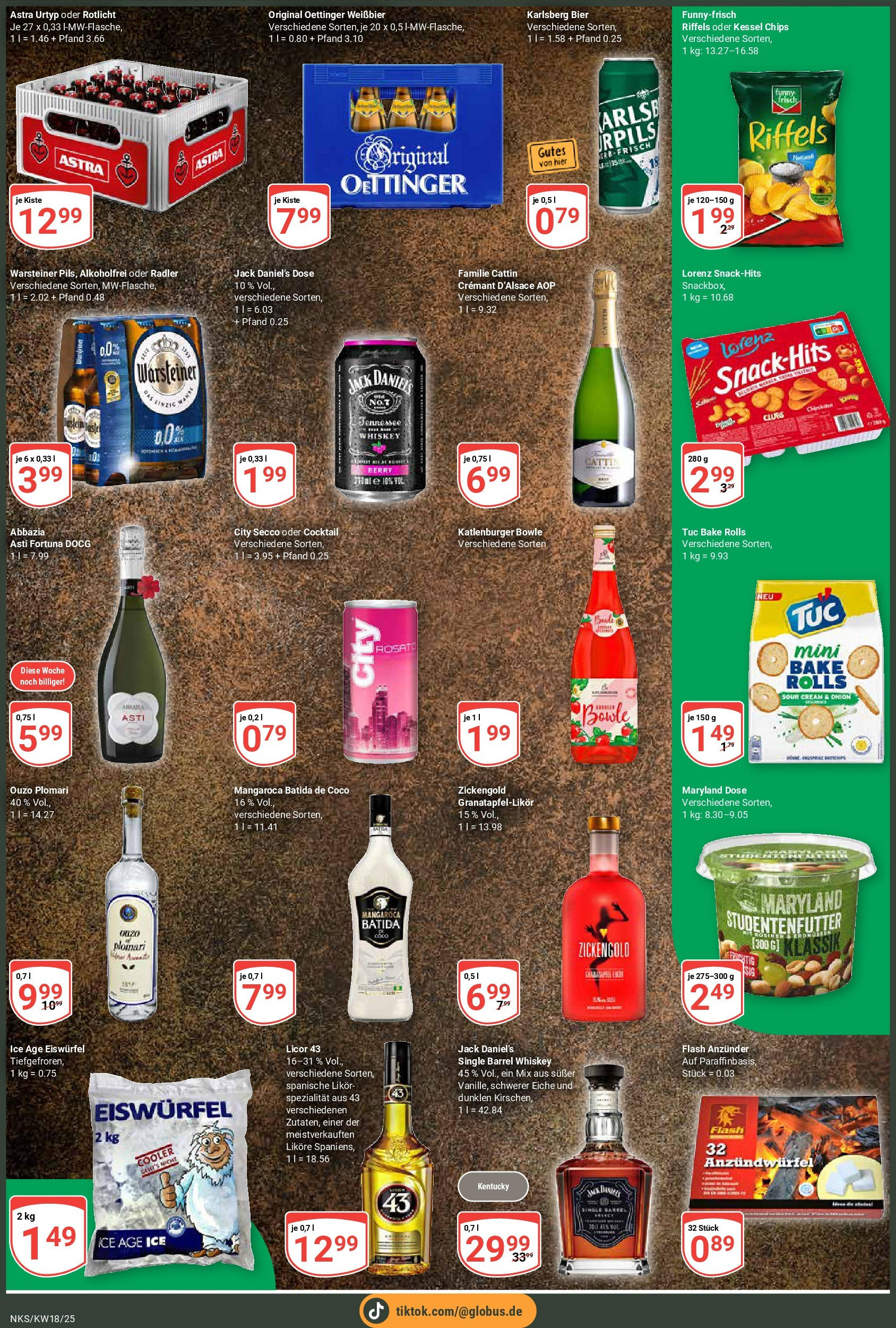 Globus - Globus: Wochenangebote (ab 27.04.2025) » Angebote online | Seite: 4 | Produkte: Bier, Funny frisch, Astra, Whiskey