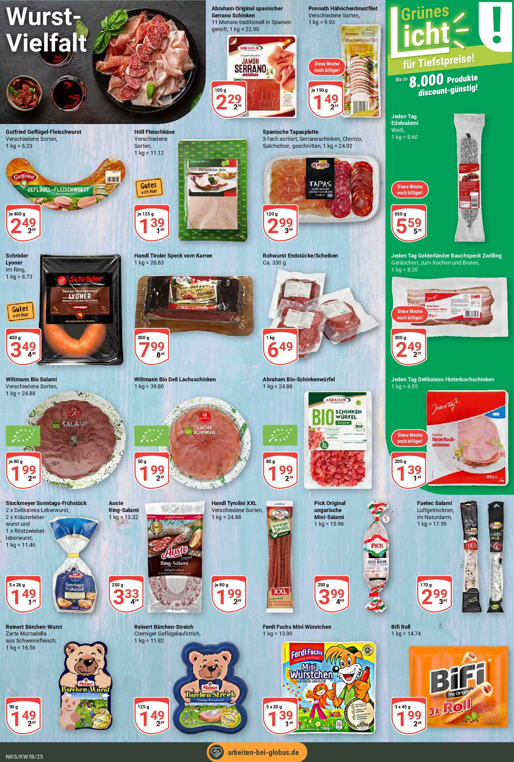 Globus - Globus: Wochenangebote (ab 27.04.2025) » Angebote online | Seite: 17 | Produkte: Bifi, Lachs, Wurst, Salami