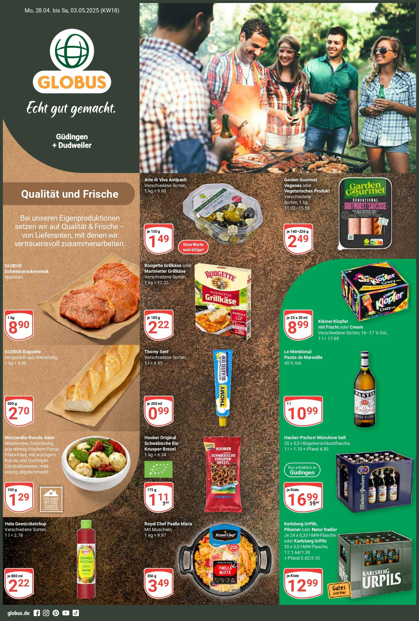 Globus - Globus: Wochenangebote (ab 27.04.2025) » Angebote ab Montag | Seite: 1 | Produkte: Baguette, Radler, Paprika, Pasta Globus - Globus: Wochenangebote (ab 27.04.2025) » Angebote online | Seite: 1 | Produkte: Baguette, Radler, Paprika, Pasta