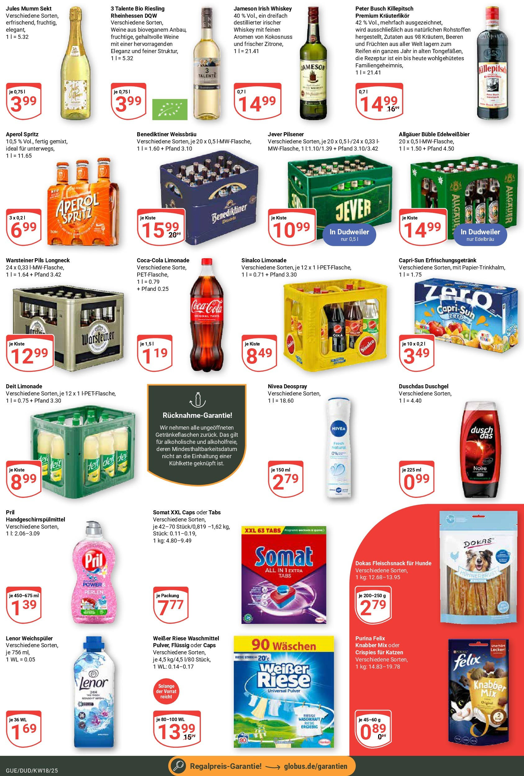 Globus - Globus: Wochenangebote (ab 27.04.2025) » Angebote ab Montag | Seite: 9 | Produkte: Coca cola, Jameson, Jules mumm, Weichspüler Globus - Globus: Wochenangebote (ab 27.04.2025) » Angebote online | Seite: 9 | Produkte: Coca cola, Jameson, Jules mumm, Weichspüler