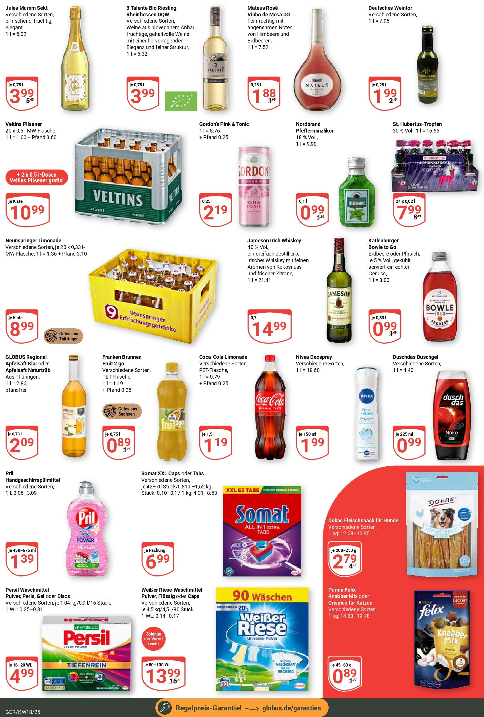 Globus - Globus: Wochenangebote (ab 27.04.2025) » Angebote online | Seite: 9 | Produkte: Jameson, Deospray, Gin, Whiskey