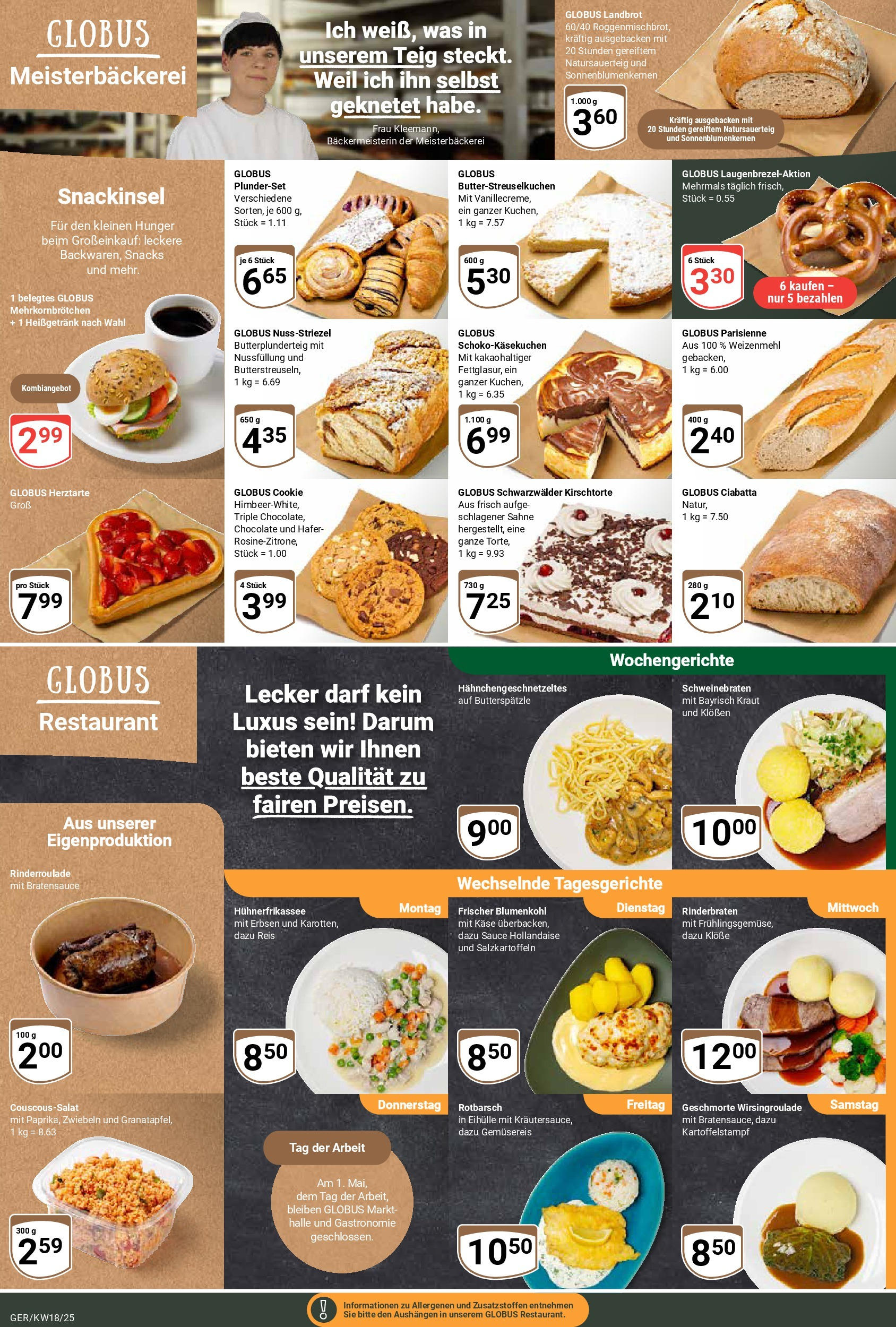 Globus - Globus: Wochenangebote (ab 27.04.2025) » Angebote online | Seite: 11 | Produkte: Käse, Zwiebeln, Blumenkohl, Erbsen