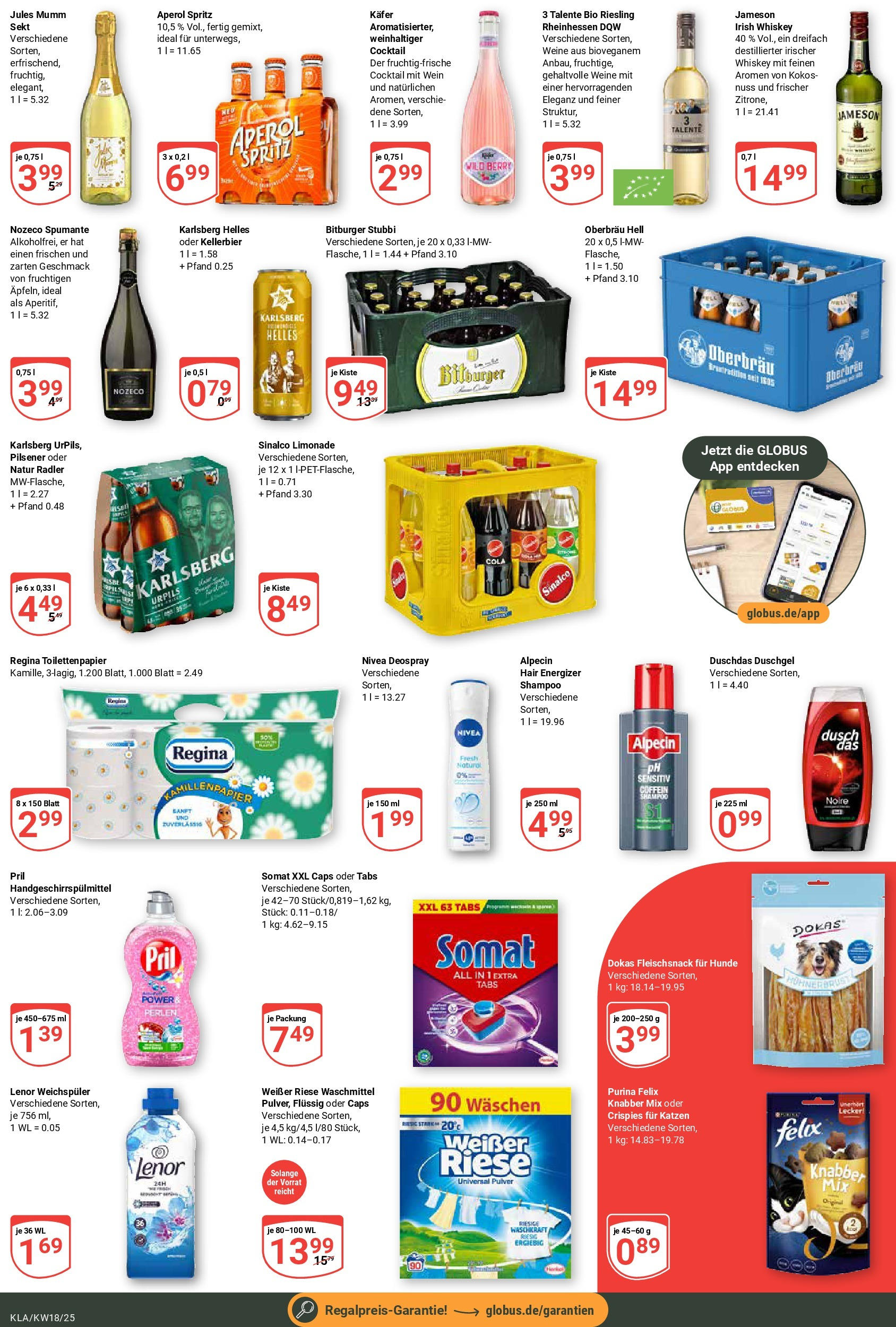 Globus - Globus: Wochenangebote (ab 27.04.2025) » Angebote ab Montag | Seite: 8 | Produkte: Jameson, Jules mumm, Duschdas, Deospray Globus - Globus: Wochenangebote (ab 27.04.2025) » Angebote online | Seite: 8 | Produkte: Jameson, Jules mumm, Duschdas, Deospray