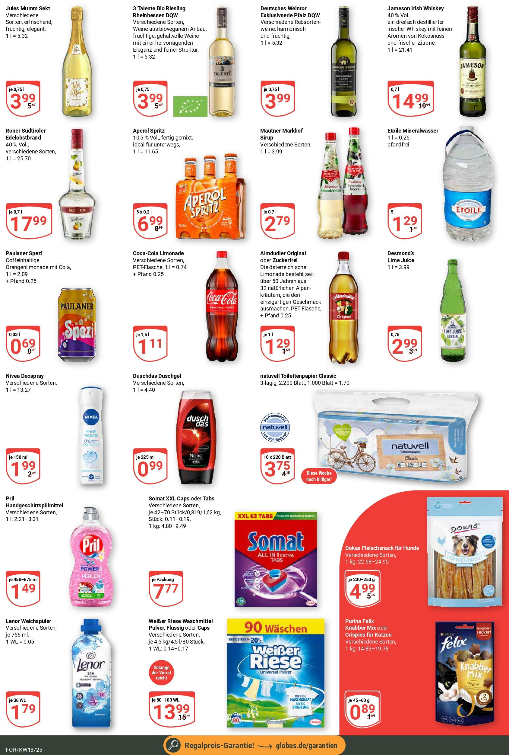 Globus - Globus: Wochenangebote (ab 27.04.2025) » Angebote ab Montag | Seite: 7 | Produkte: Coca cola, Cola, Sekt, Limonade Globus - Globus: Wochenangebote (ab 27.04.2025) » Angebote online | Seite: 7 | Produkte: Coca cola, Cola, Sekt, Limonade
