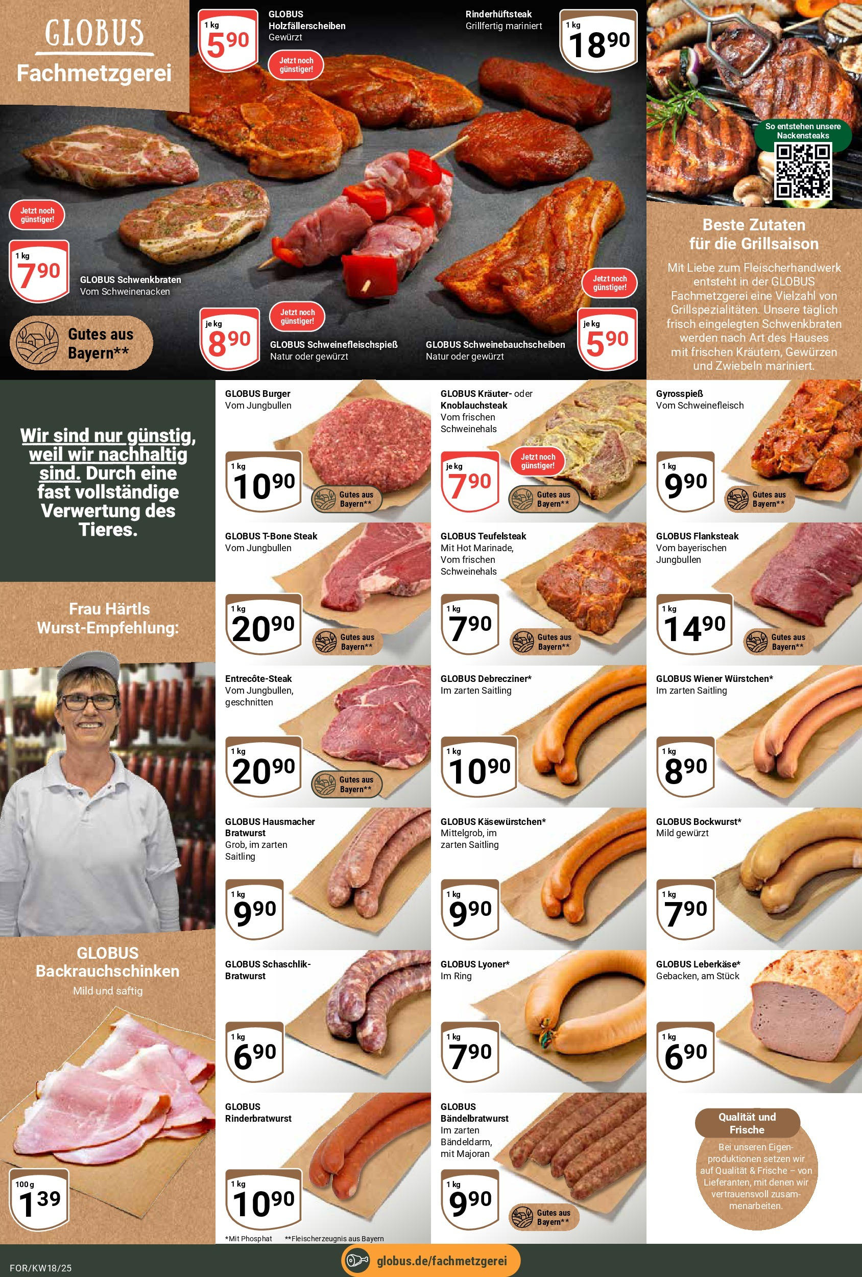 Globus - Globus: Wochenangebote (ab 27.04.2025) » Angebote ab Montag | Seite: 10 | Produkte: Bratwurst, Schweinenacken, Zwiebeln, Steak Globus - Globus: Wochenangebote (ab 27.04.2025) » Angebote online | Seite: 10 | Produkte: Bratwurst, Schweinenacken, Zwiebeln, Steak