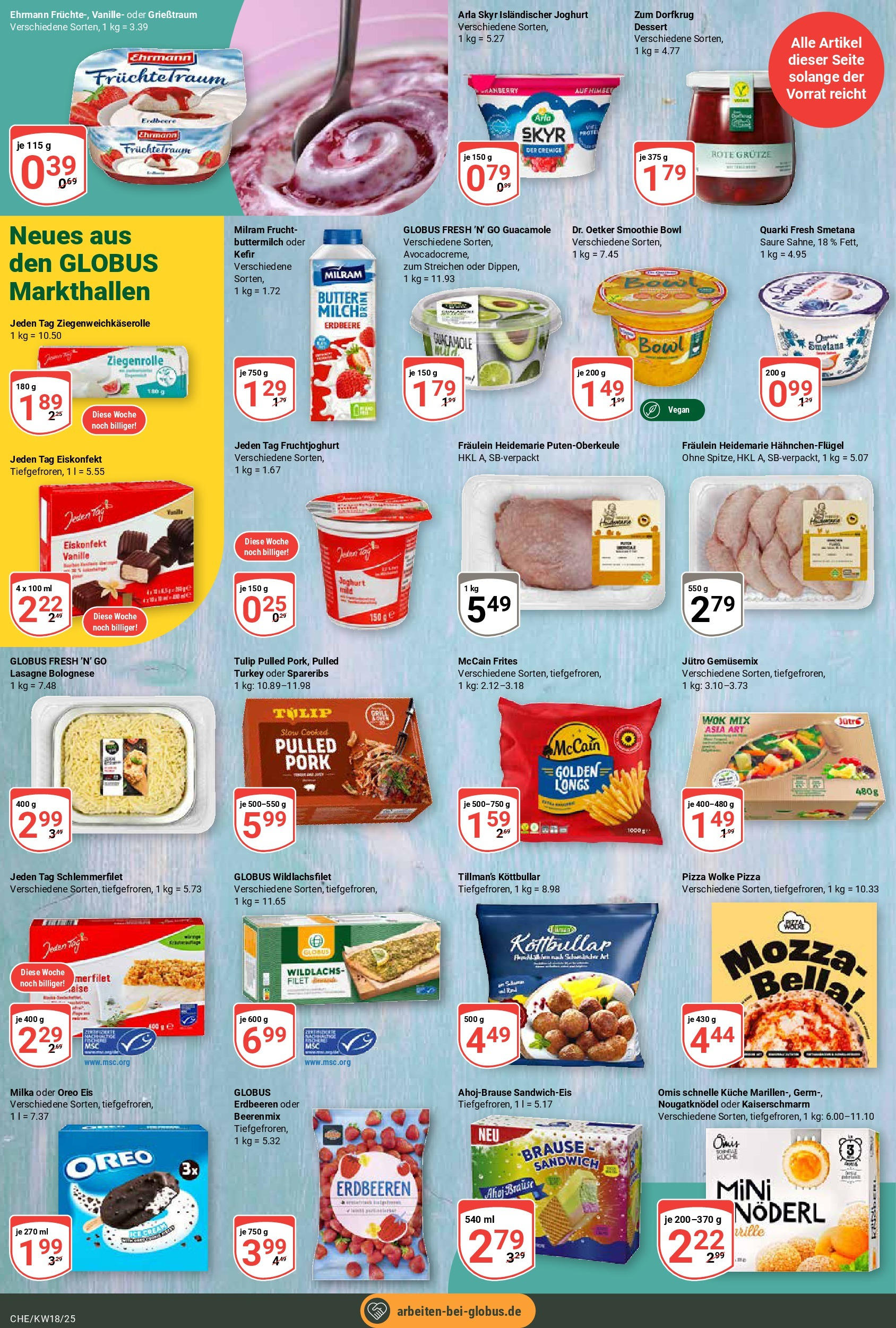 Globus - Globus: Wochenangebote (ab 27.04.2025) » Angebote online | Seite: 12 | Produkte: Fruchtjoghurt, Pizza, Erdbeeren, Wok