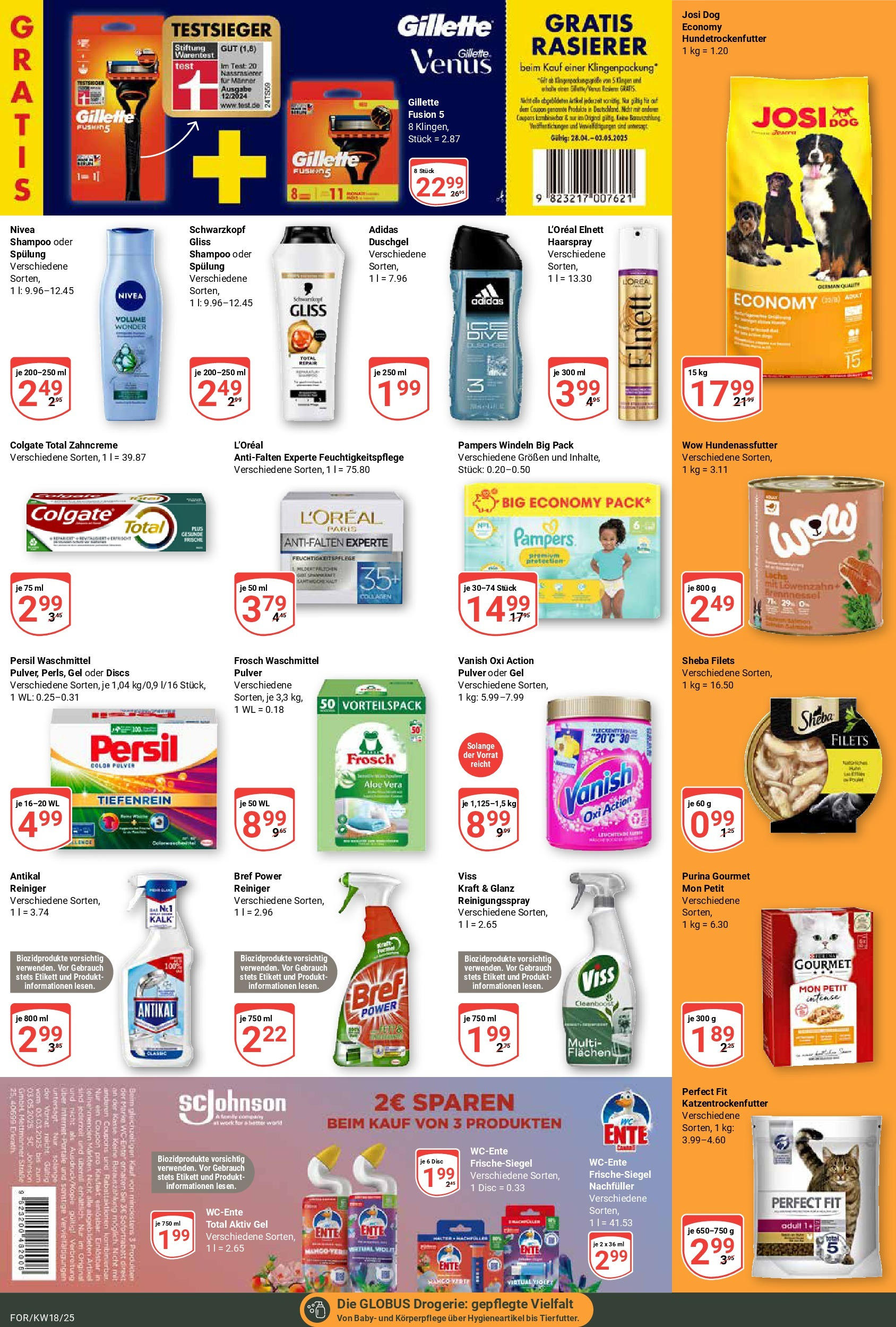 Globus - Globus: Wochenangebote (ab 27.04.2025) » Angebote ab Montag | Seite: 21 | Produkte: Shampoo, Haarspray, Duschgel, Shower Gel Globus - Globus: Wochenangebote (ab 27.04.2025) » Angebote online | Seite: 21 | Produkte: Shampoo, Haarspray, Duschgel, Shower Gel