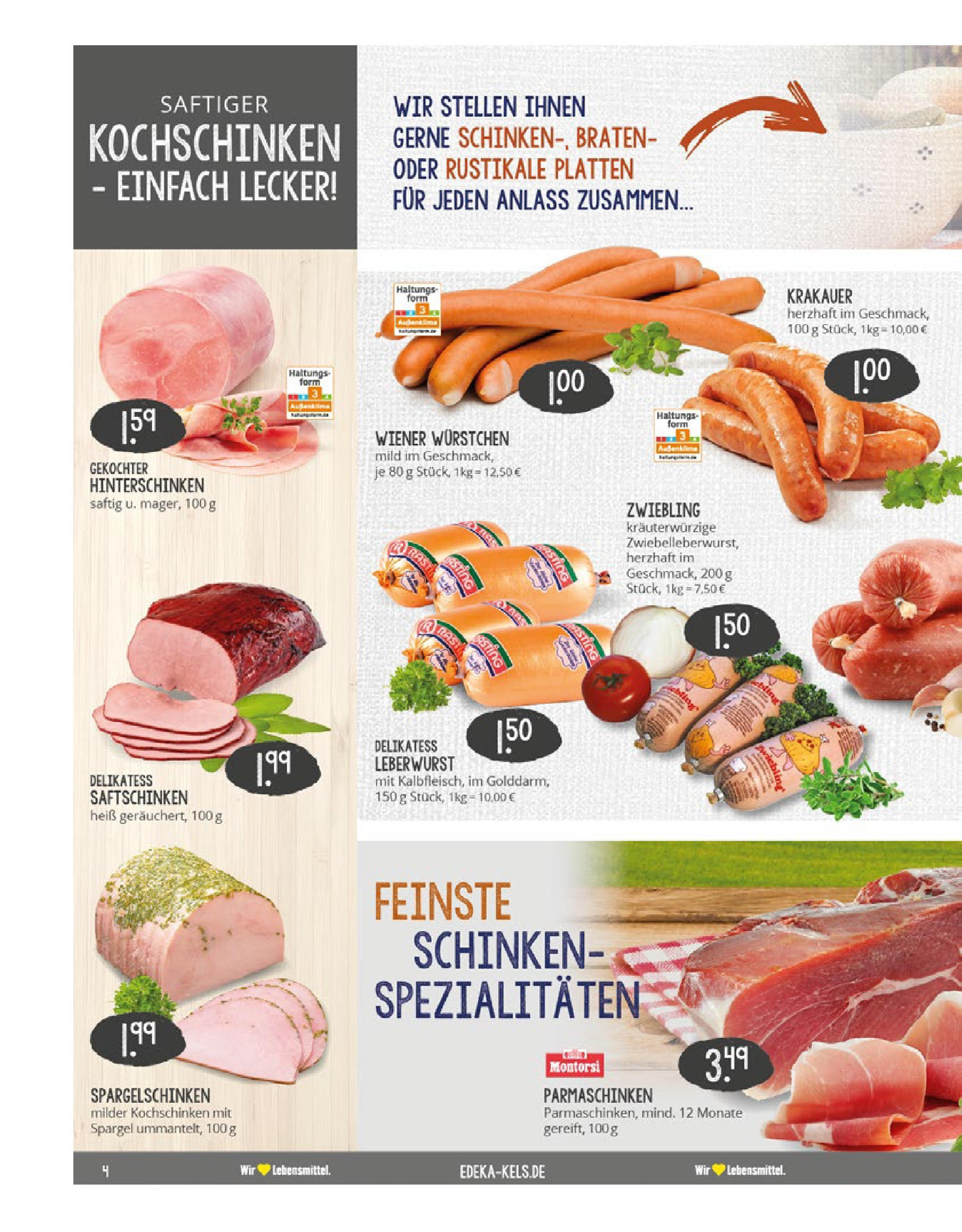 Edeka - EDEKA: Wochenangebote (ab 27.04.2025) » Angebote Online | Seite: 4 | Produkte: Wiener wurstchen, Spargel, Schinken