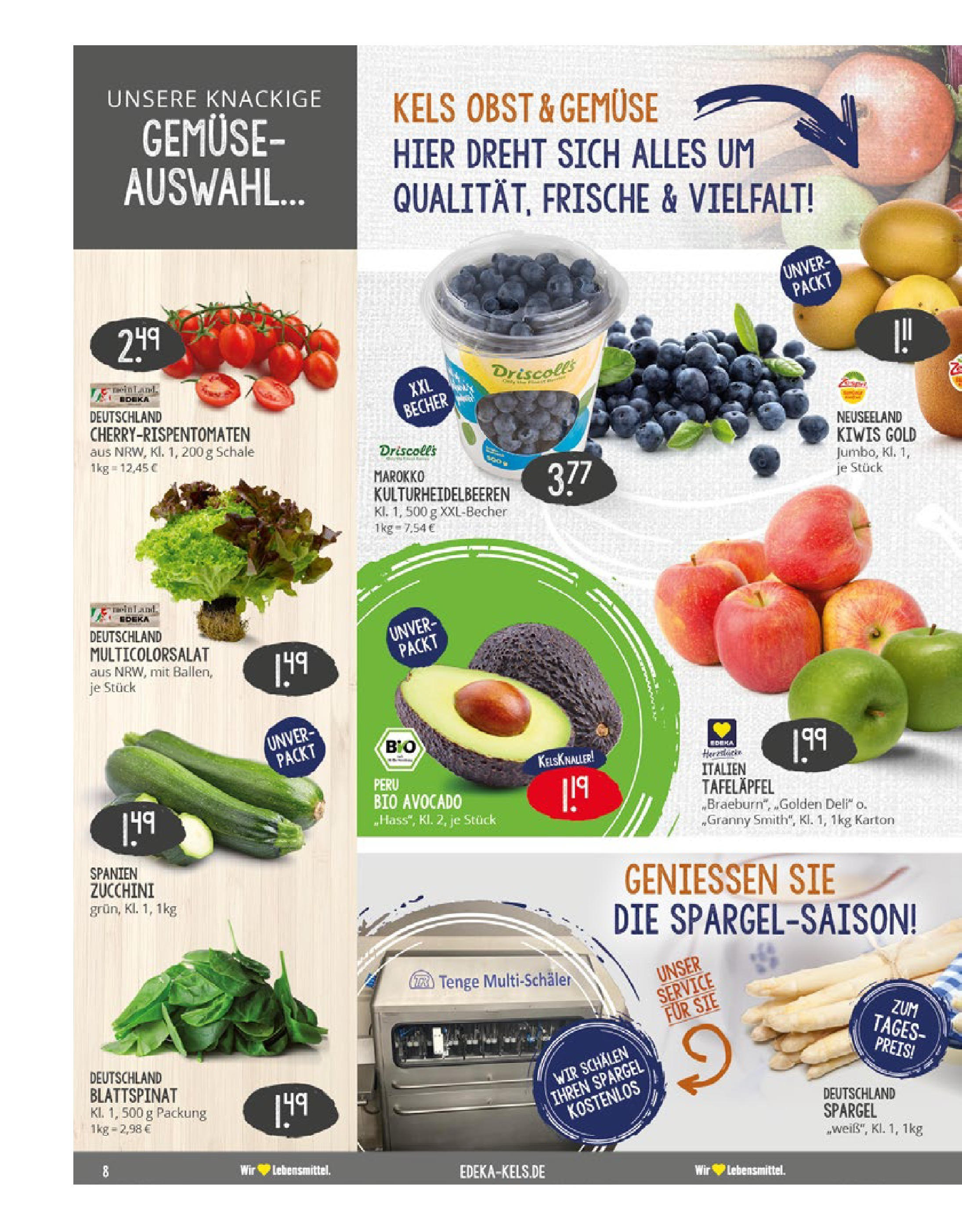 Edeka - EDEKA: Wochenangebote (ab 27.04.2025) » Angebote Online | Seite: 8 | Produkte: Avocado, Gemüse, Obst, Zucchini