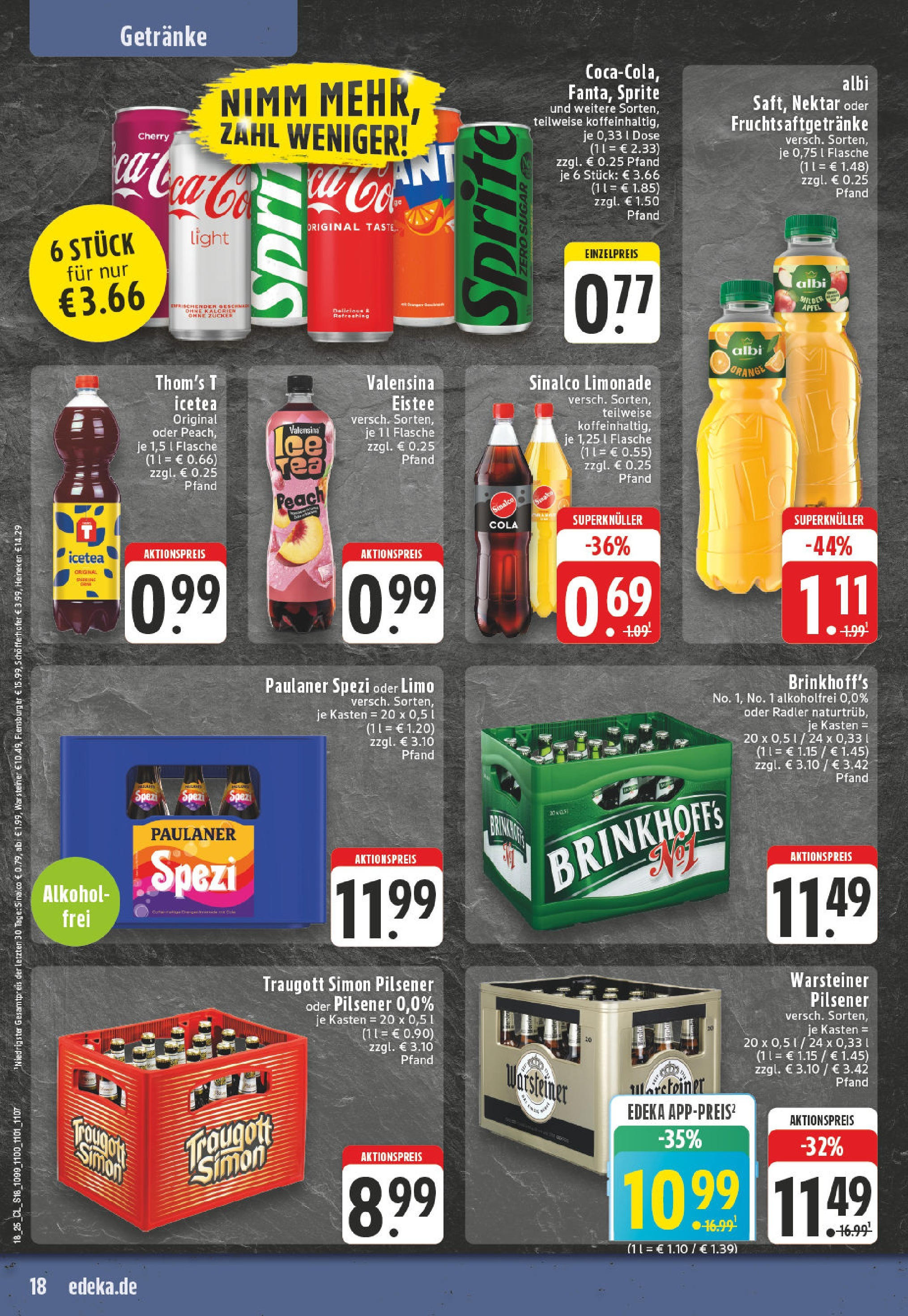 Edeka - EDEKA: Wochenangebote (ab 27.04.2025) » Angebote Online | Seite: 18 | Produkte: Cola, Äpfel, Heineken, Warsteiner Edeka - EDEKA: Wochenangebote (ab 27.04.2025) » Angebote Online | Seite: 18 | Produkte: Cola, Äpfel, Heineken, Warsteiner